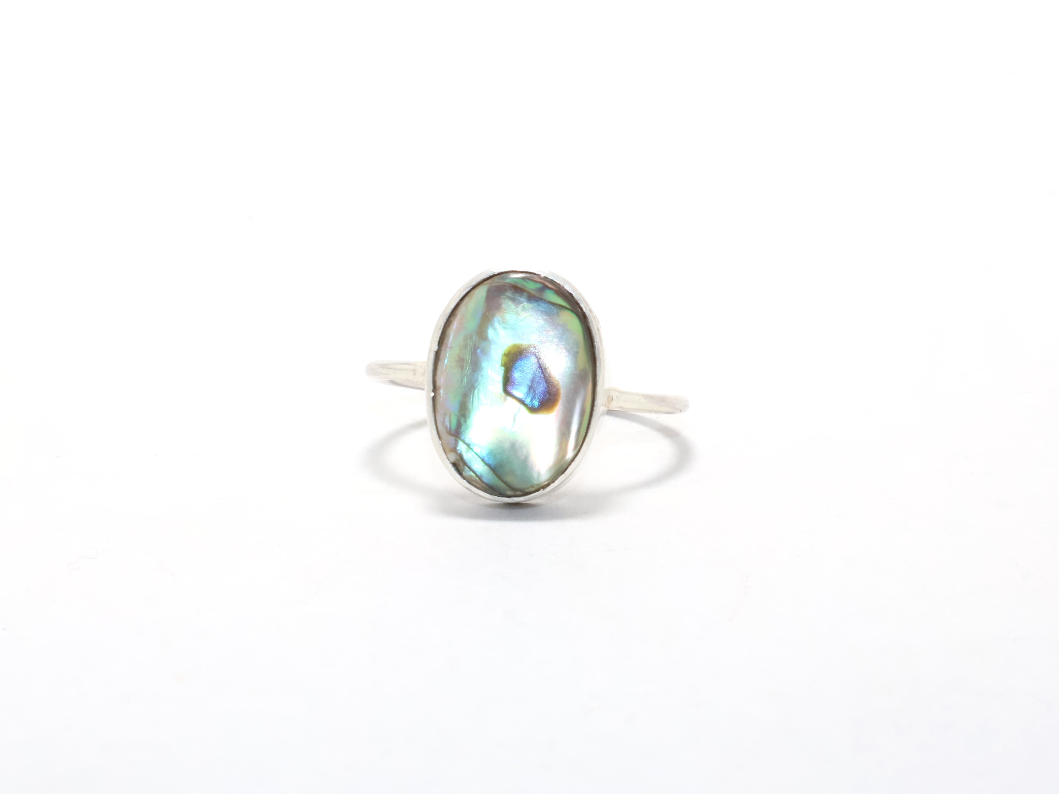 Abalone Muschel Ring 925 Sterling Silber Handgemachter Ring Für Mädchen Frauen Ring Stapelring