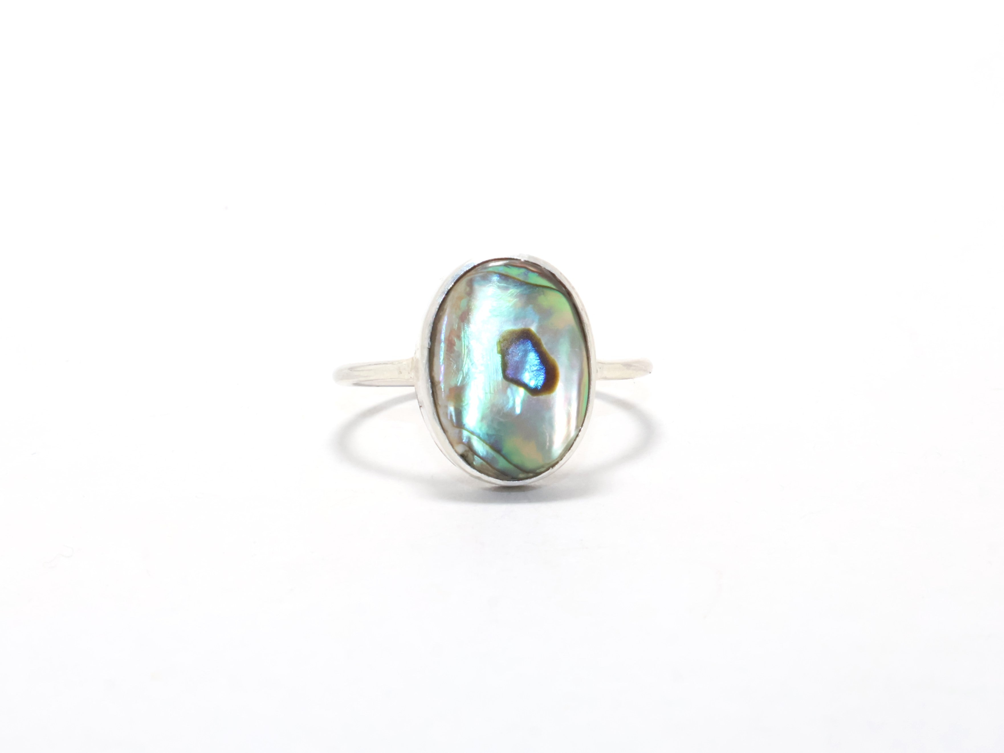 Abalone Muschel Ring 925 Sterling Silber Handgemachter Ring Für Mädchen Frauen Ring Stapelring
