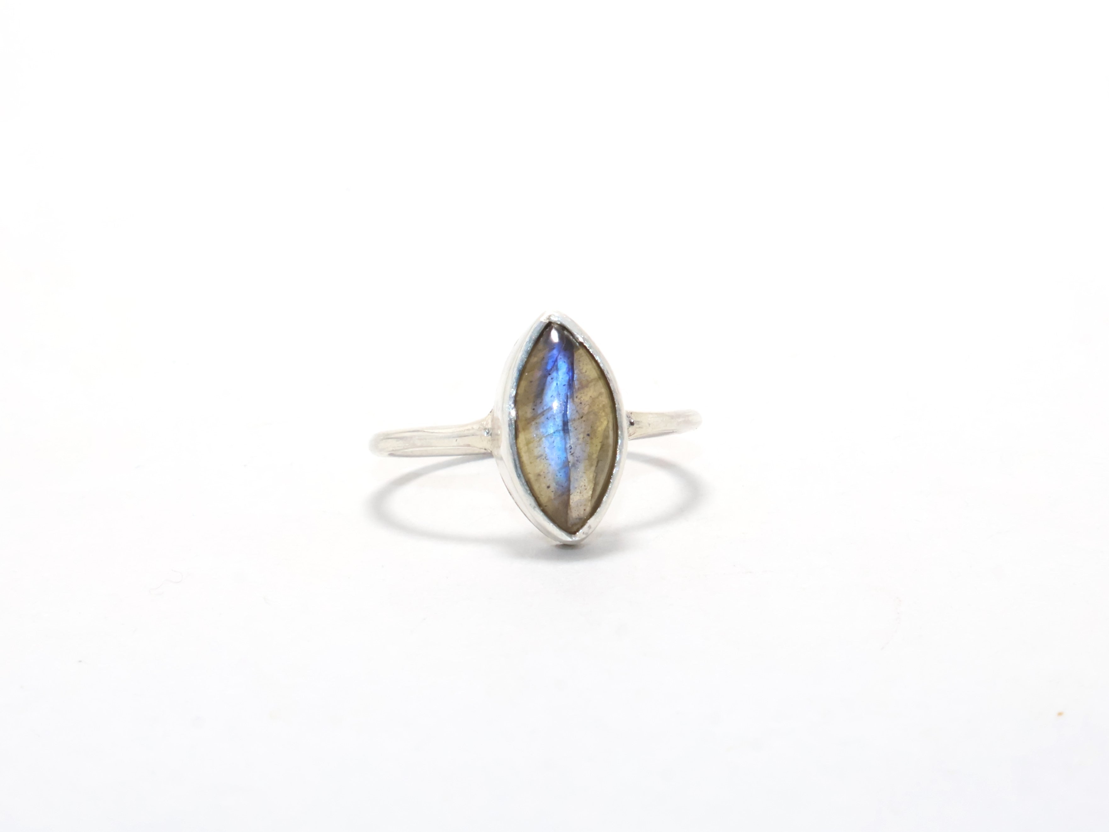 Labradoriet Ring Sterling Zilver 925 Marquise Vorm Edelsteen Ring Handgemaakte Stapelring Cadeau Voor Haar