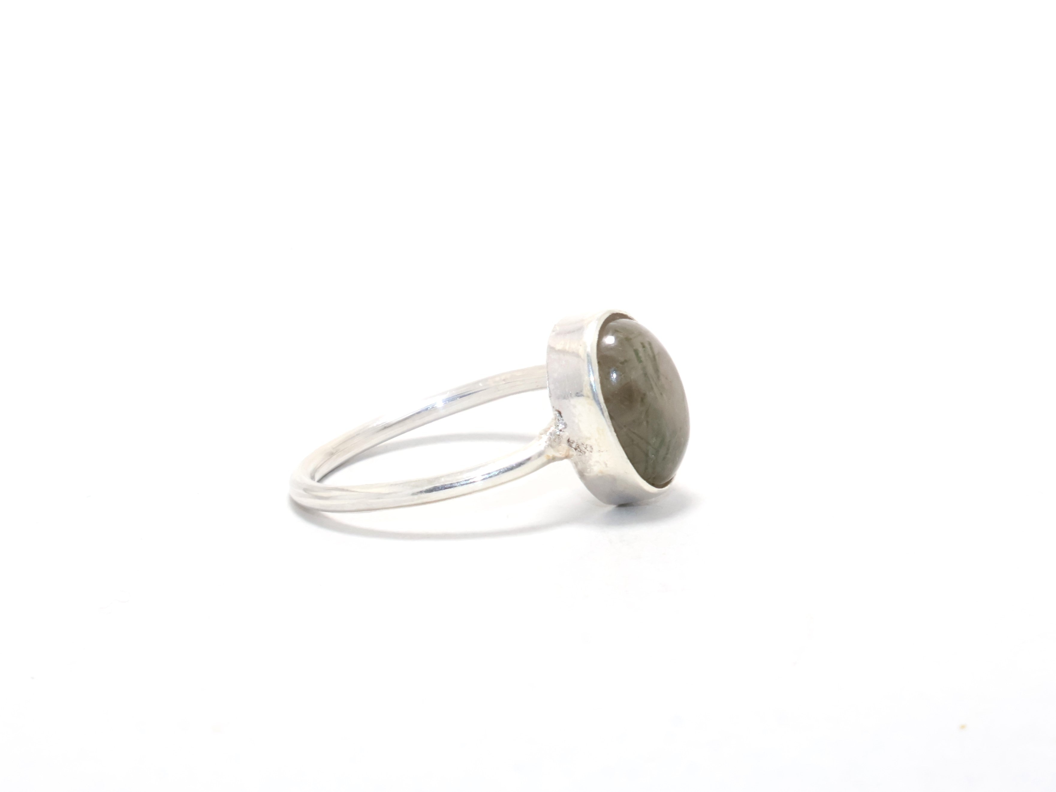 925 Sterling Zilveren Ring Zwarte Rutiel Stapelring Geboortesteen Ring Vriendschapsring Beloftering