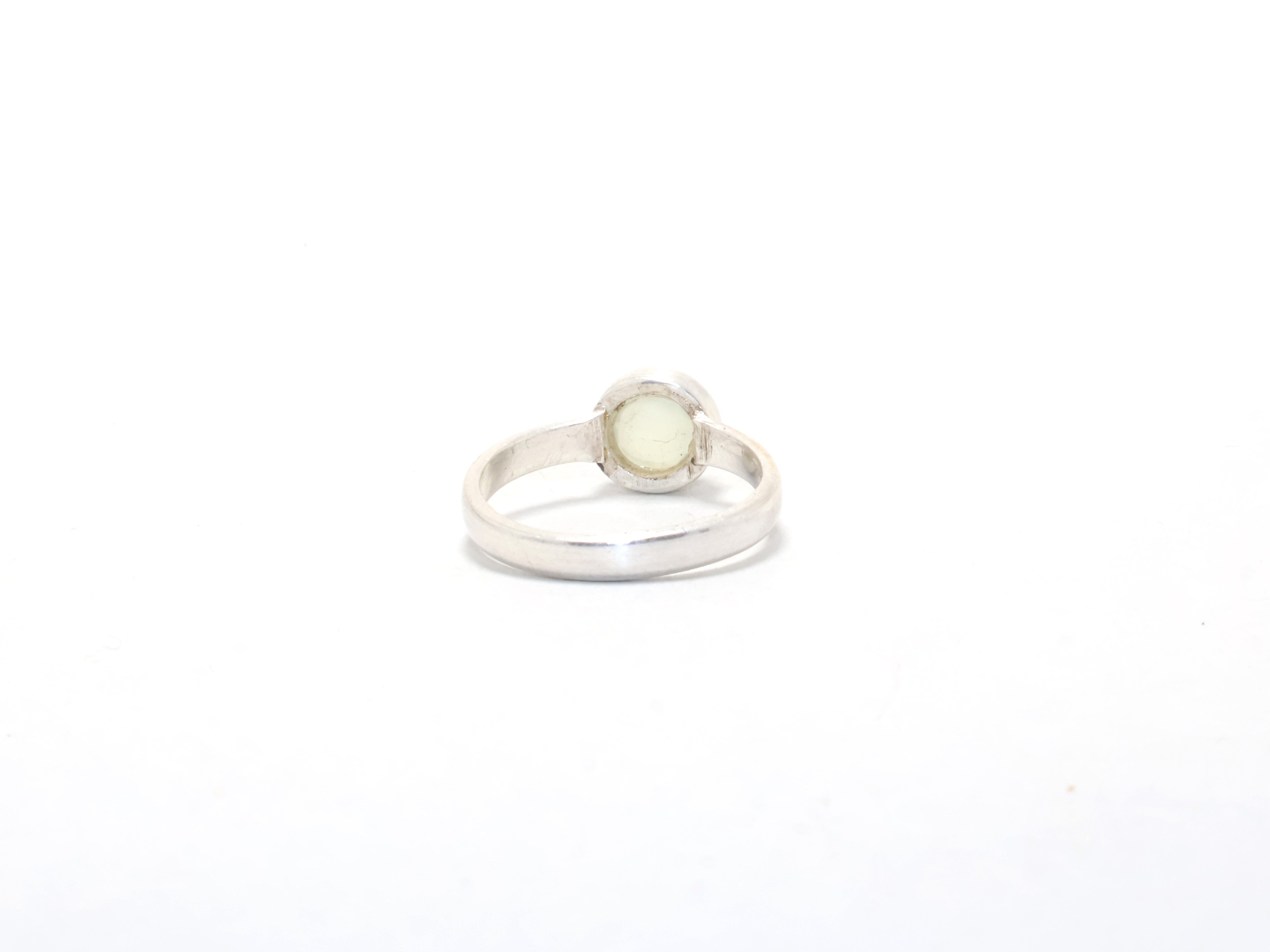 Geschliffener Aqua Chalcedon Ring 925 Sterling Silber Versprechensring Freundschaftsring Damenring Einzigartiger Ring Geschenk für sie Handgemachter Ring