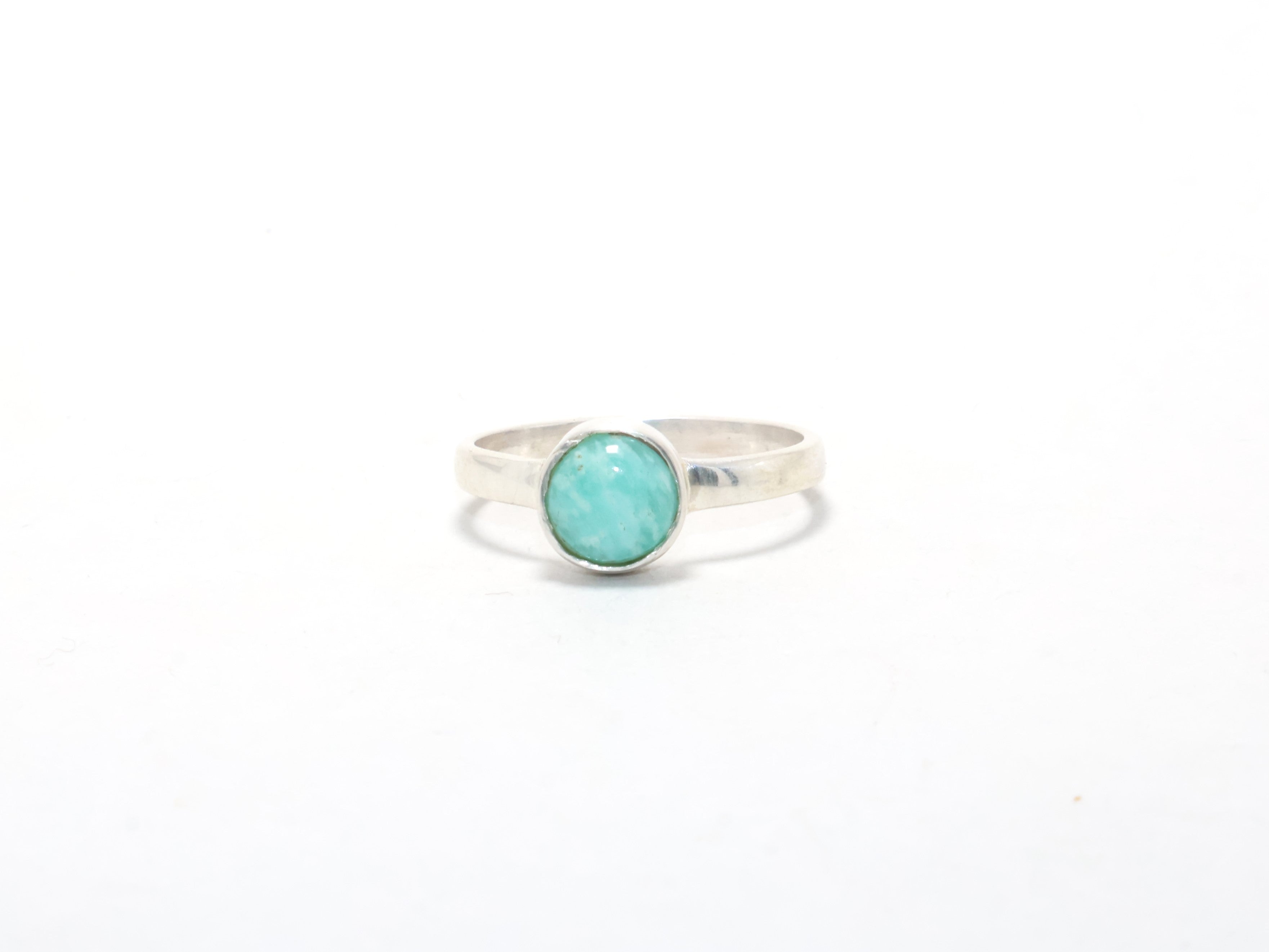 Amazoniet Ring Stapelring Verlovingsring Cadeau Voor Haar Cadeau Voor Mama Unieke Ring Handgemaakte Ring 925 Sterling Zilveren Ring