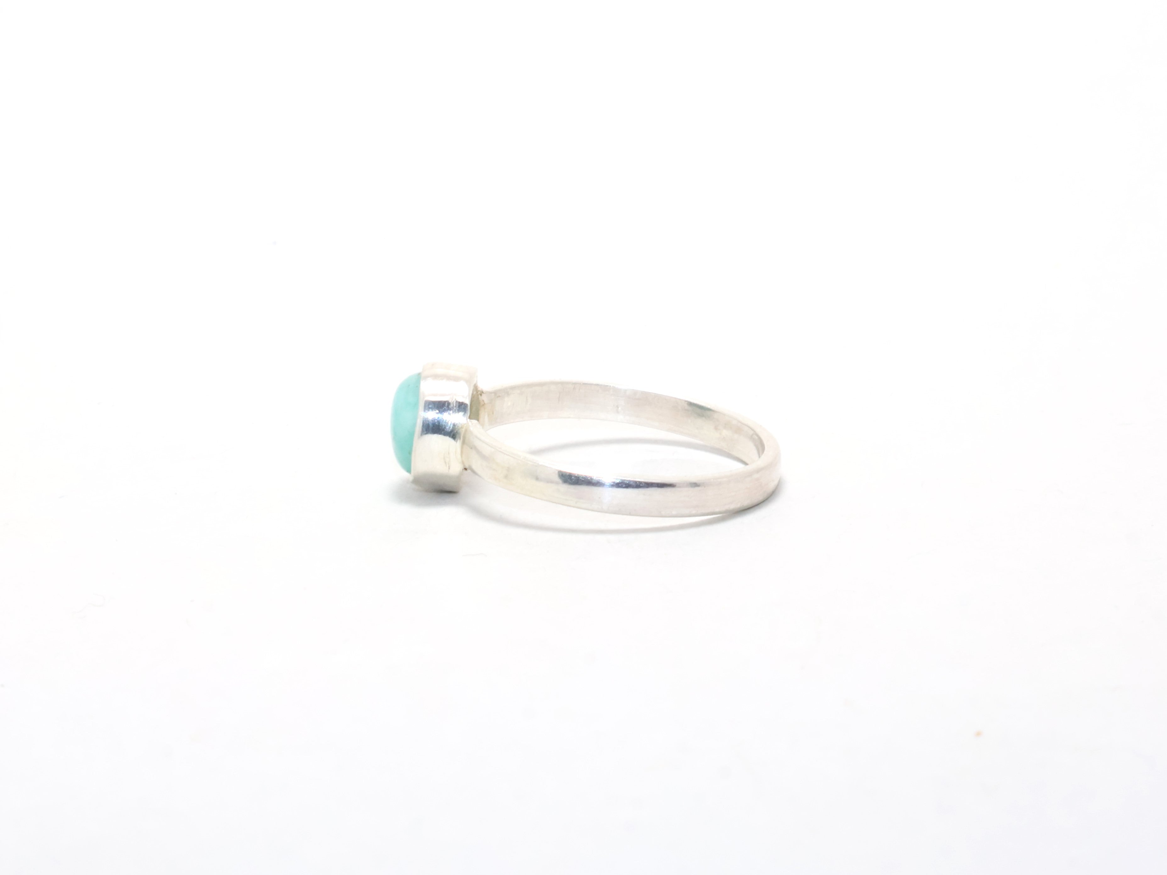 Amazoniet Ring Stapelring Verlovingsring Cadeau Voor Haar Cadeau Voor Mama Unieke Ring Handgemaakte Ring 925 Sterling Zilveren Ring