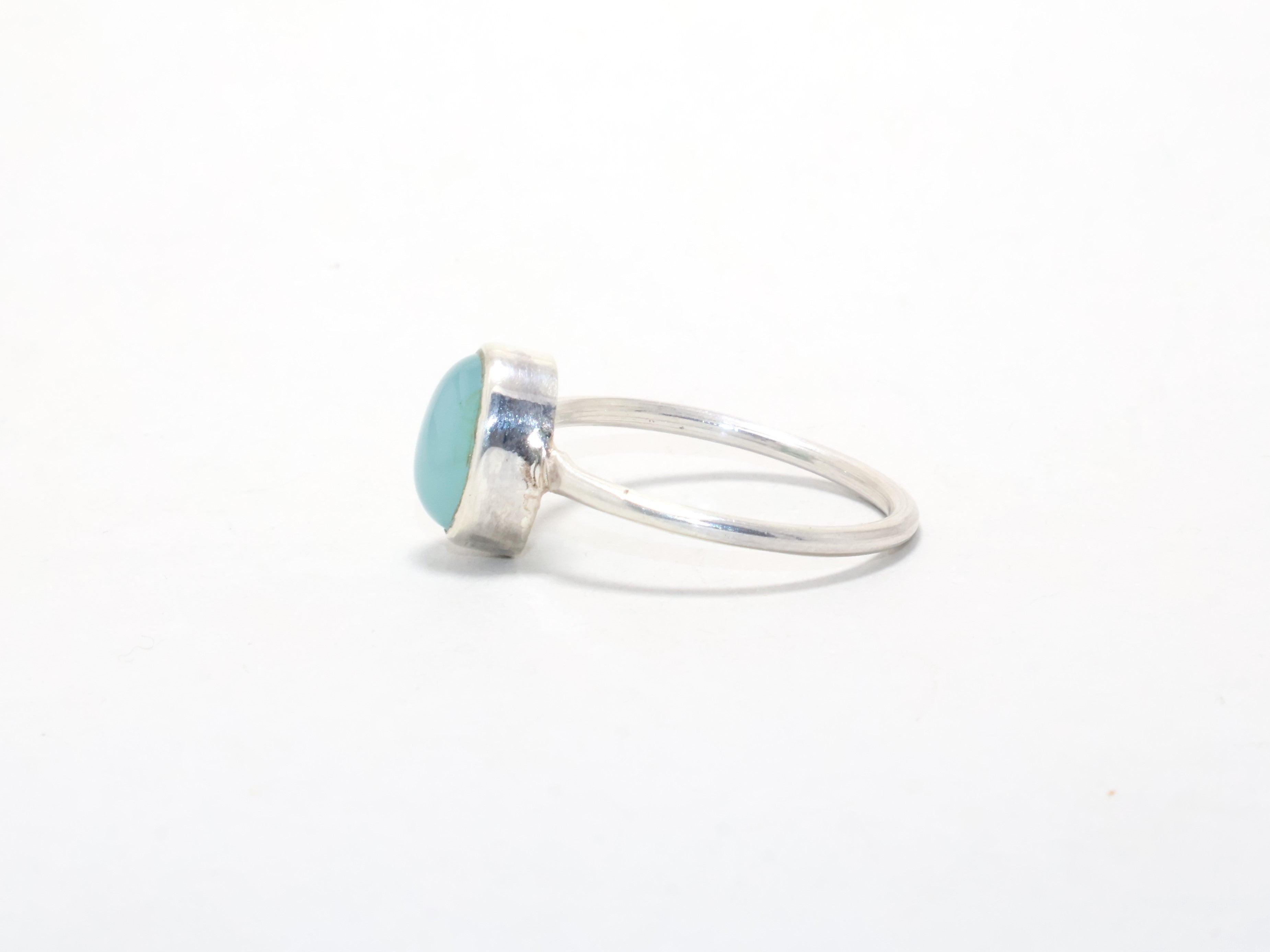 Aquachalcedon Ring Stapelring Geburtstagsgeschenk Handgefertigter Ring 925 Sterling Silber Geschenk für Sie