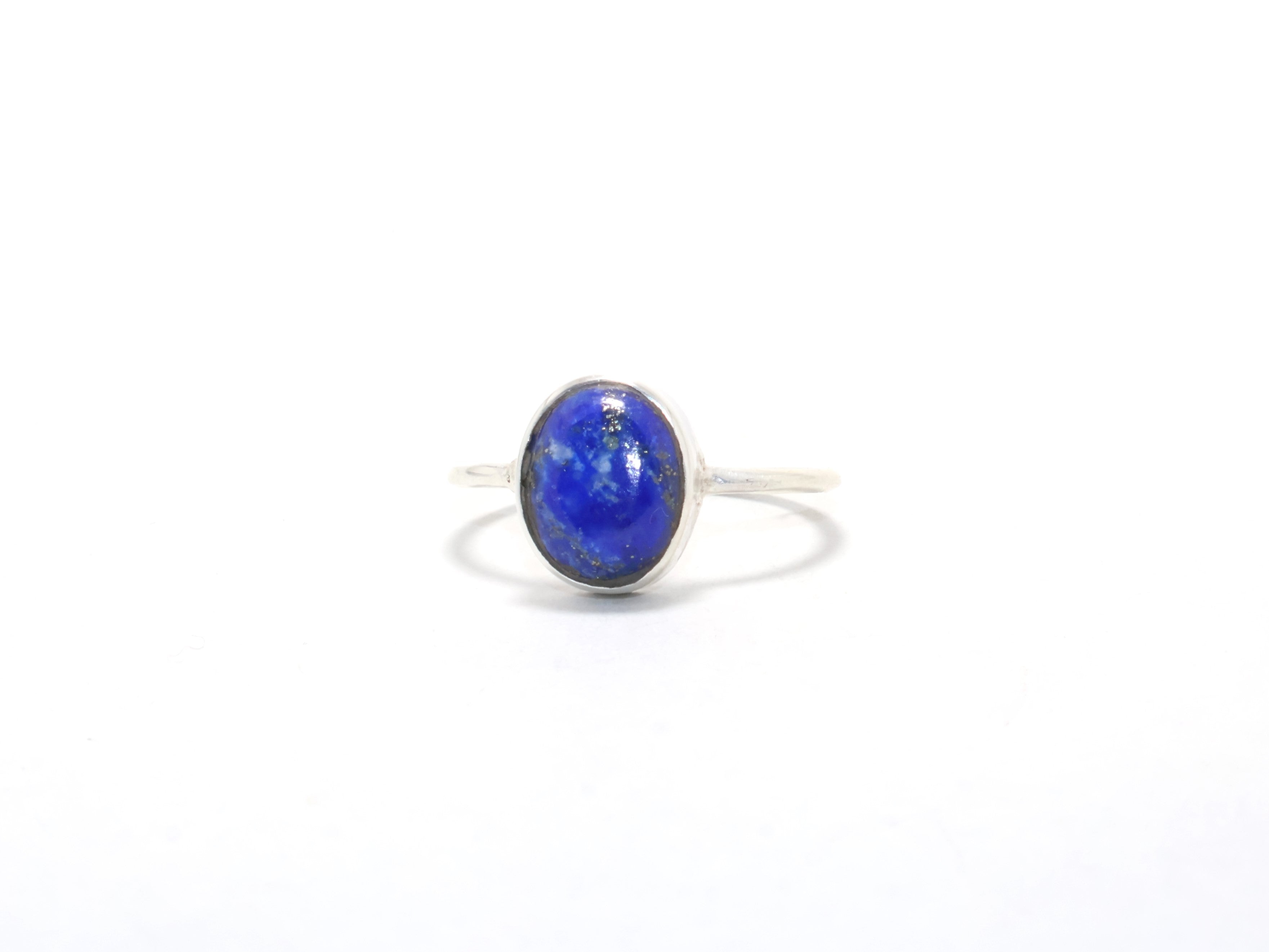 Lapislazuli-Ring Versprechensring Handgefertigter Ring 925 Sterling Silber Stapelring Damen Boho Ring