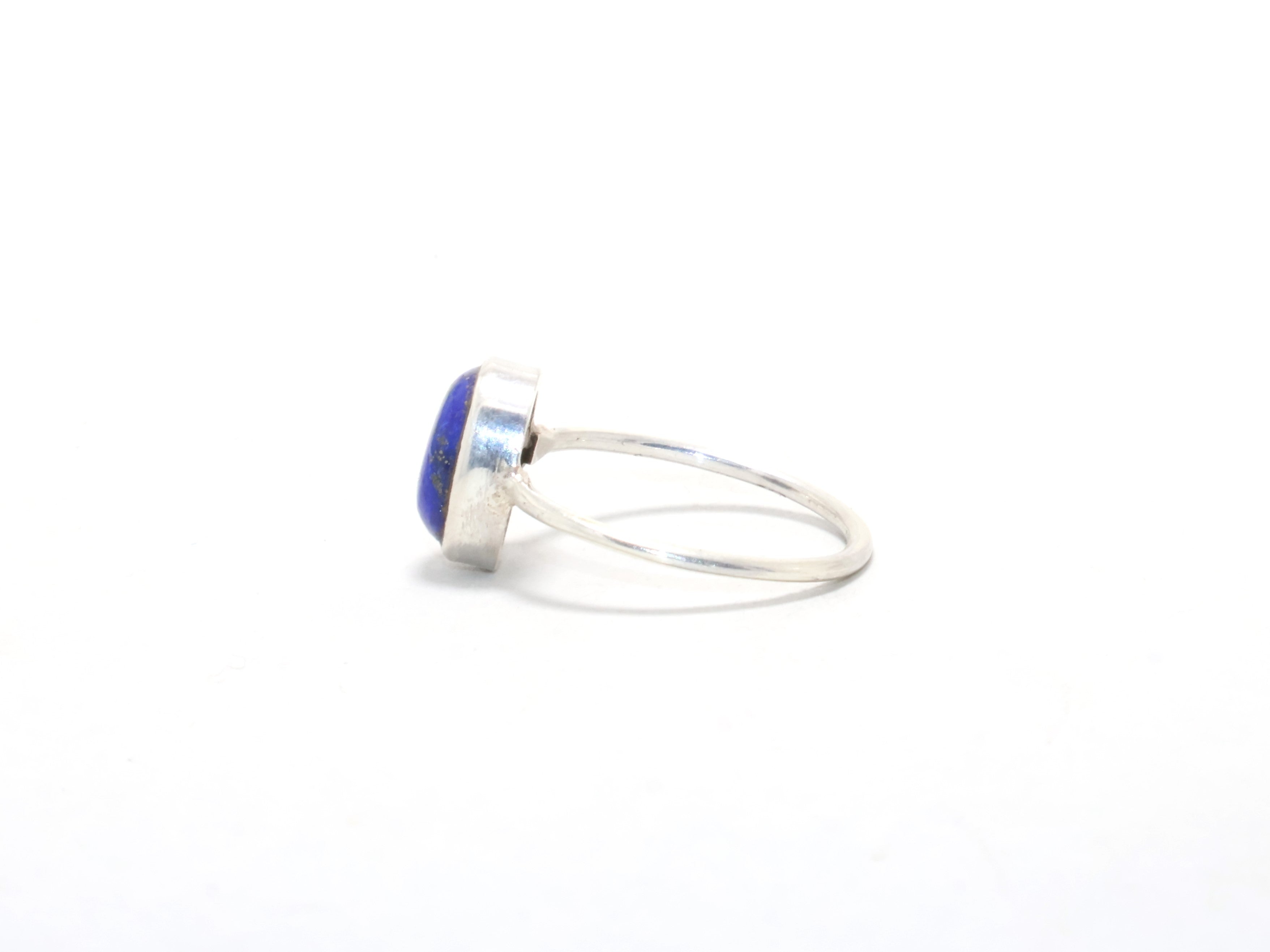 Lapislazuli-Ring Versprechensring Handgefertigter Ring 925 Sterling Silber Stapelring Damen Boho Ring