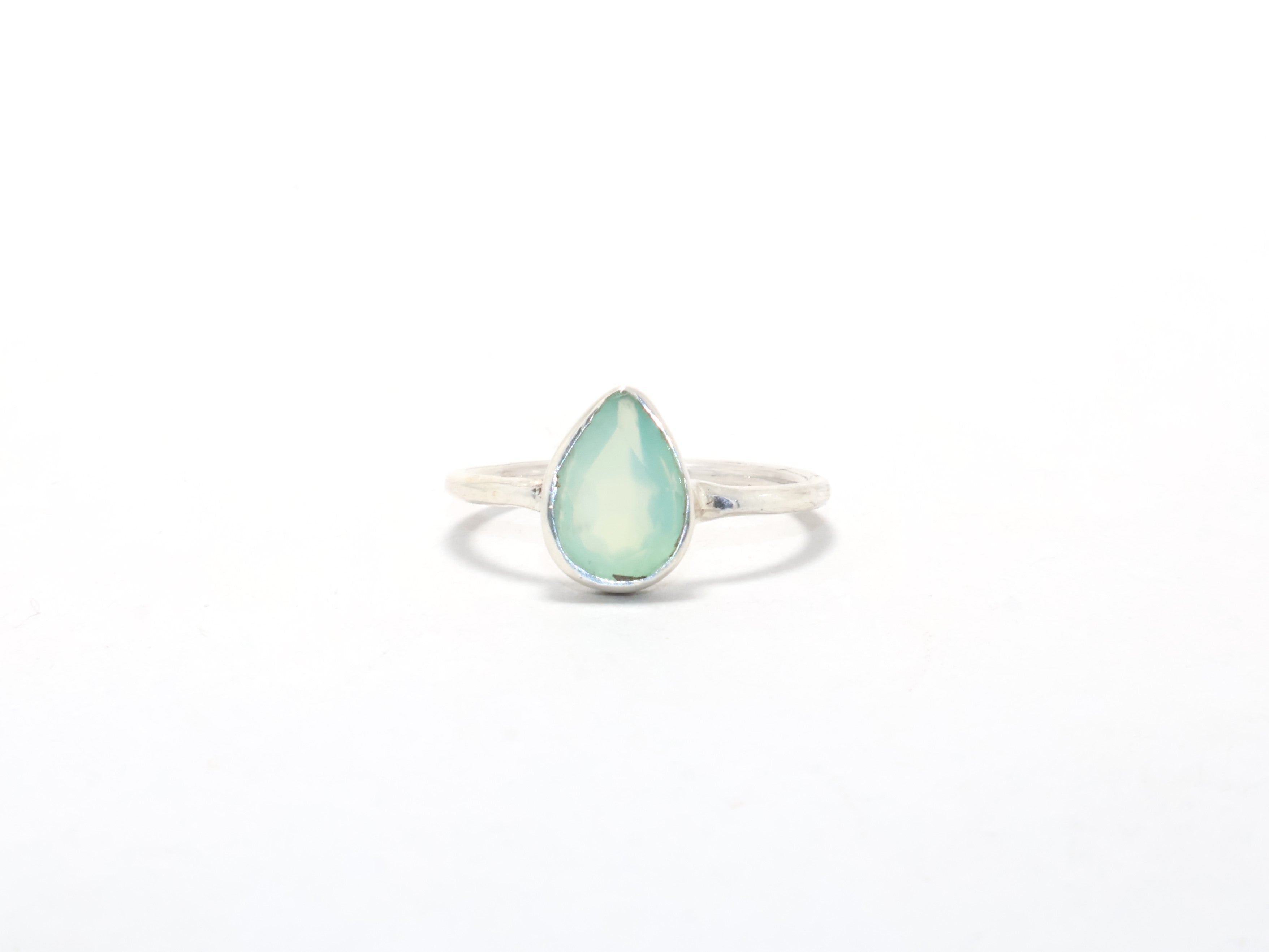 Geslepen Aqua Chalcedoon Ring Dames Sieraden Verjaardag Cadeau Vriendschap Cadeau 925 Sterling Zilver Handgemaakte Ring Echte Ring Cadeau Voor Haar