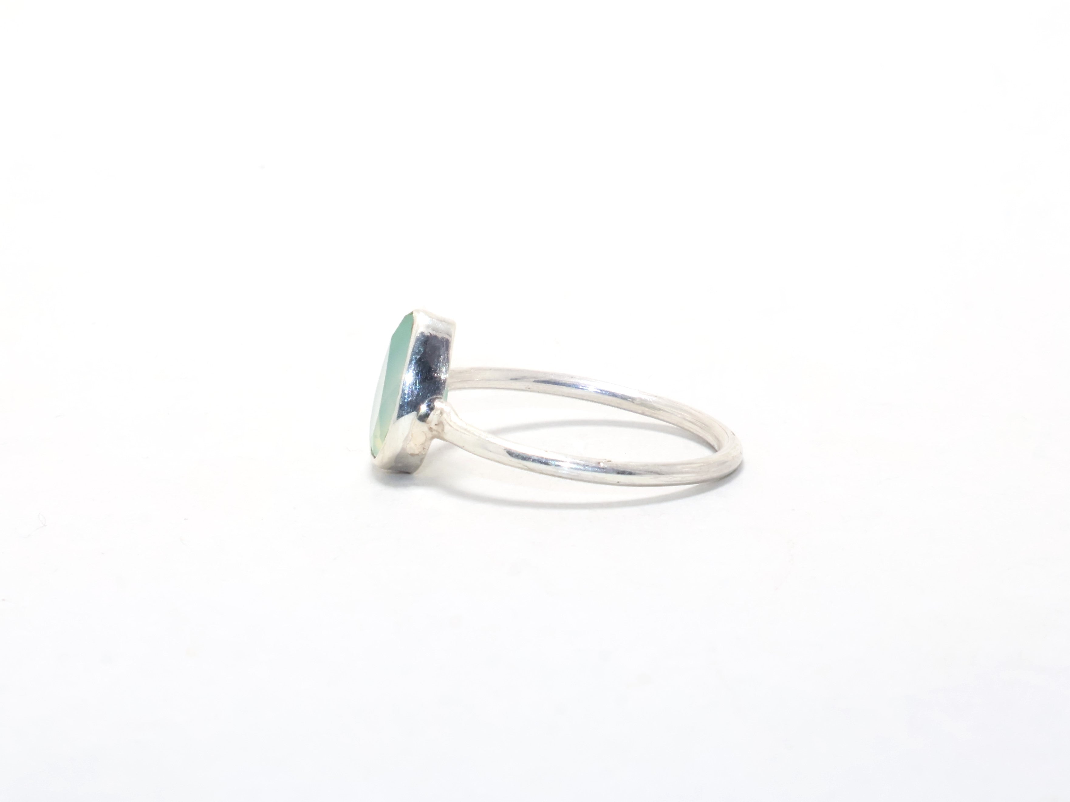 Cut Aqua Chalcedony Ring Women Jewelry Birthday Gift Friendship Gift 925 Sterling Silver Handmade Ring Genuine Ring Gift For Her