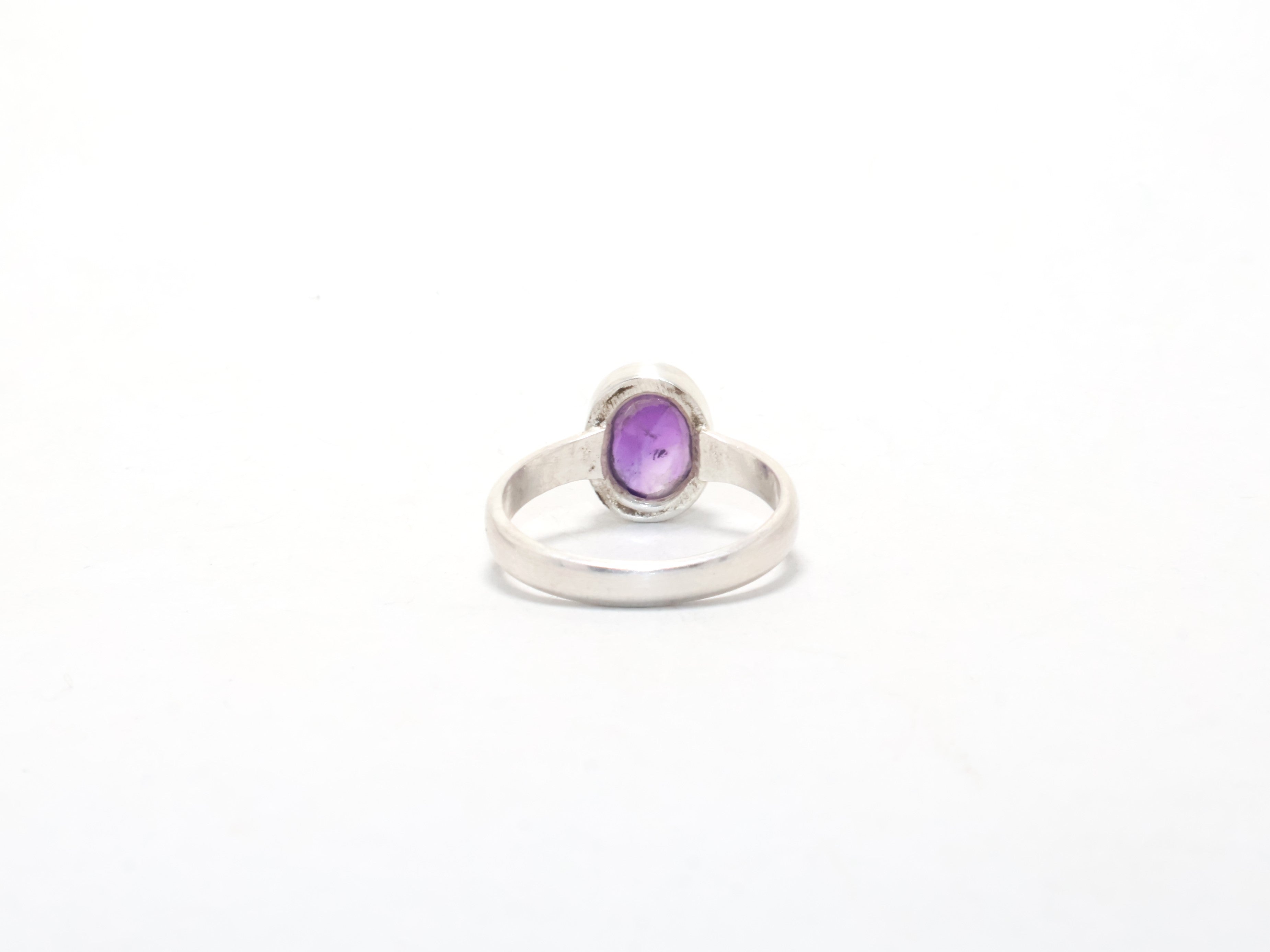 Amethyst Ring Stapelring Handgemachter Ring Versprechensring Freundschaftsring 925 Sterling Silber Damenring Geschenk für Sie