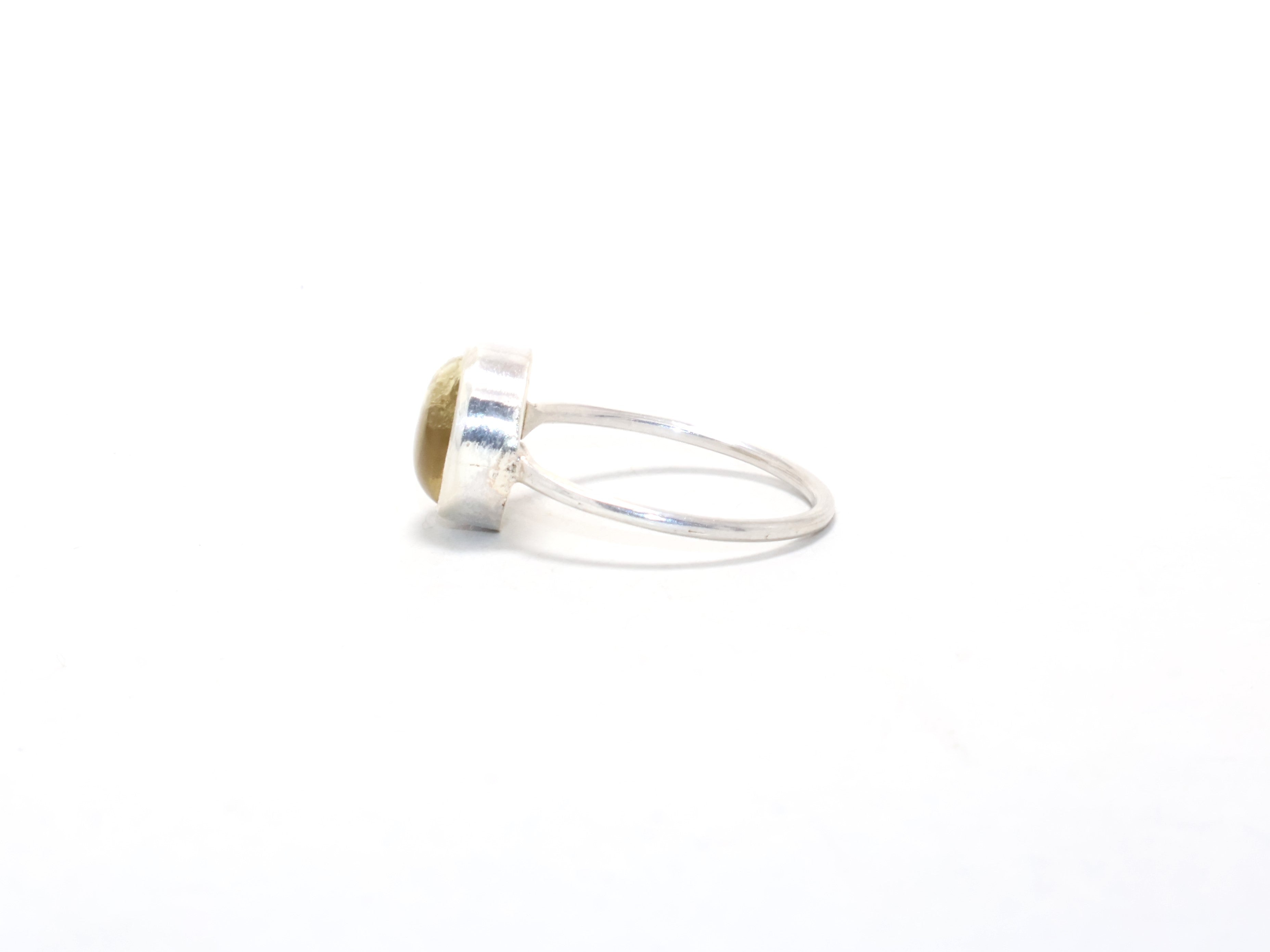 Natürlicher Lemon Quarz Ring Handgefertigter Ring 925 Sterling Silber Ring Für Tochter Verlobungsring Edelsteinring