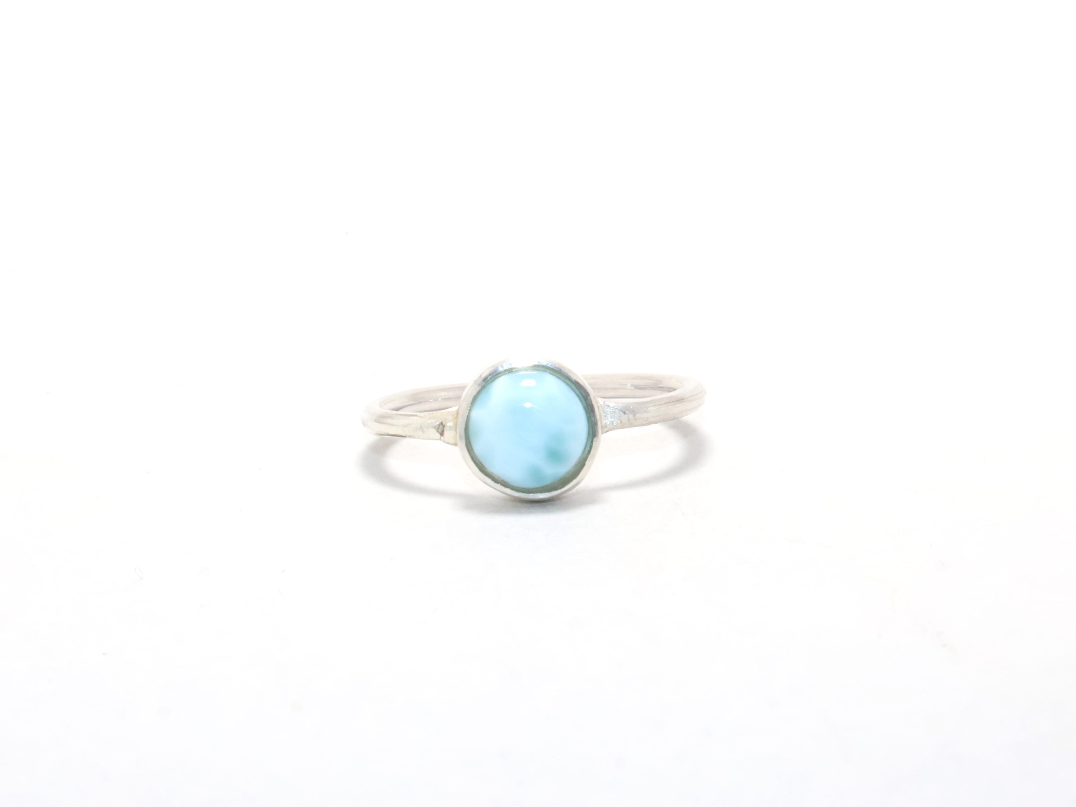 Natürlicher Larimar Edelstein 925 Sterling Silberring für Frauen Larimar Massiver Silberring für sie Ozean Larimar Ring Geburtstagsgeschenk Ring