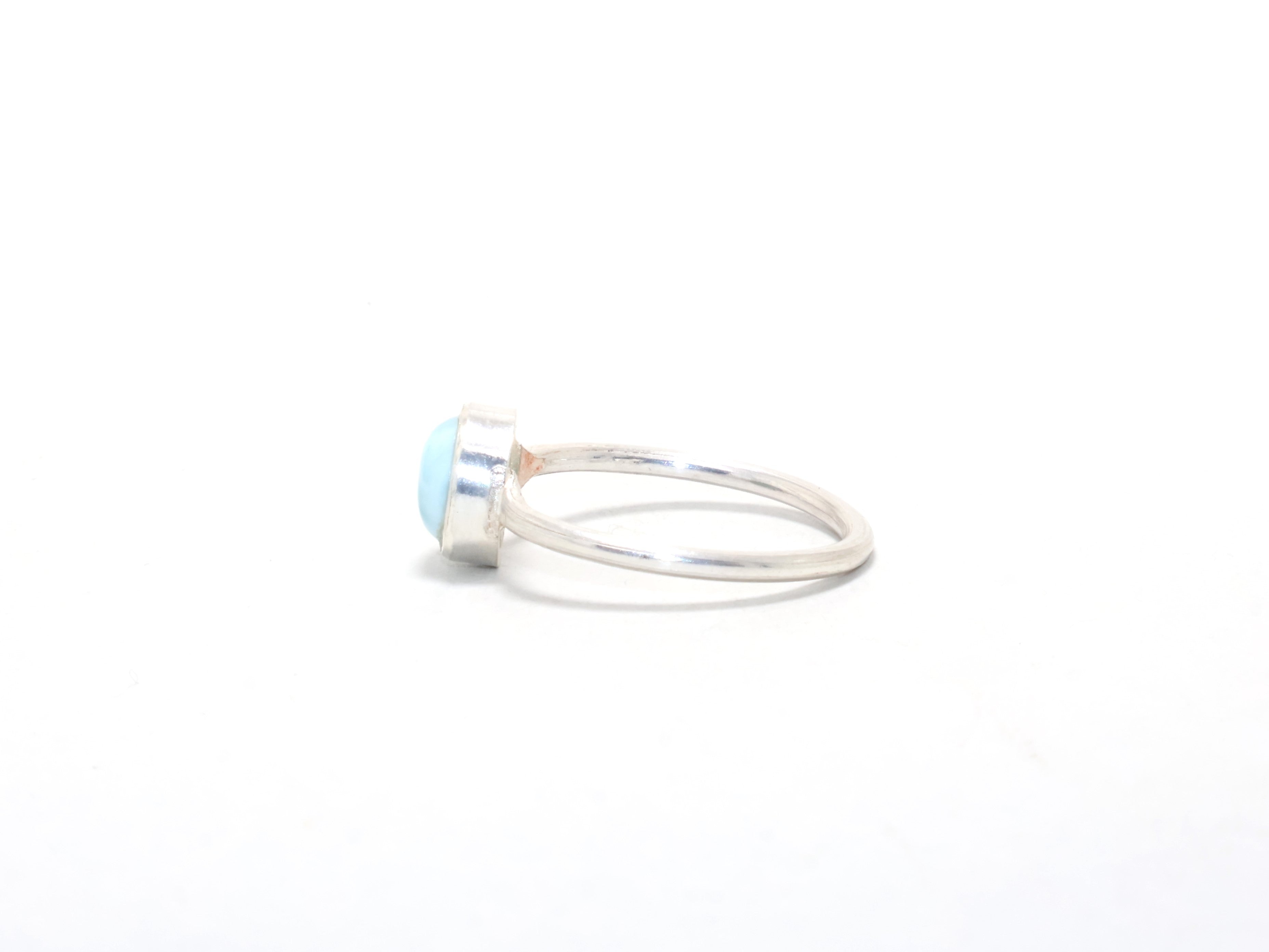 Natürlicher Larimar Edelstein 925 Sterling Silberring für Frauen Larimar Massiver Silberring für sie Ozean Larimar Ring Geburtstagsgeschenk Ring
