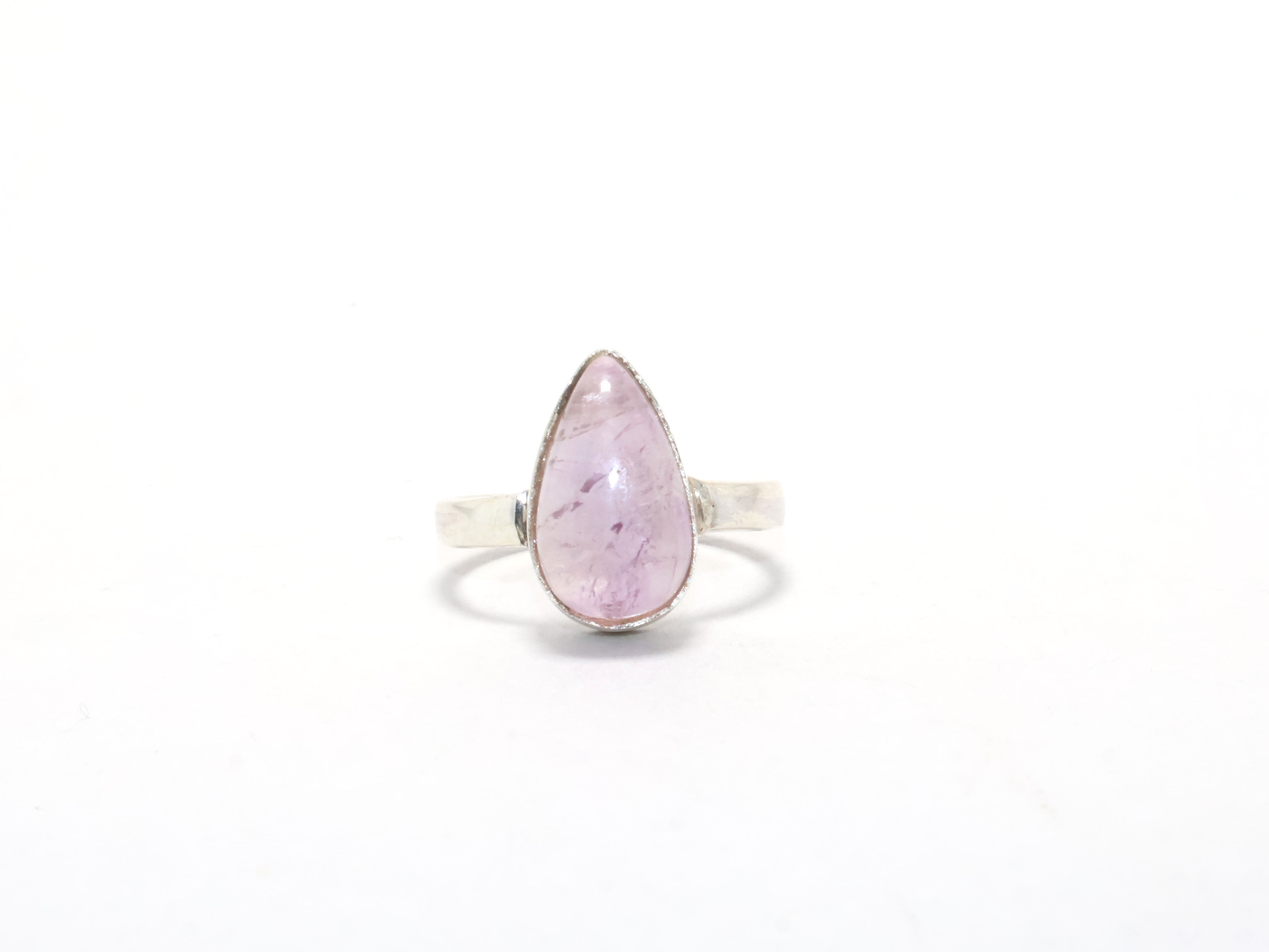 Natürlicher Amethystring Geburtsstein Februar Tropfen Amethyst Designerring Geschenk für Sie Silber Amethyst Stapelring