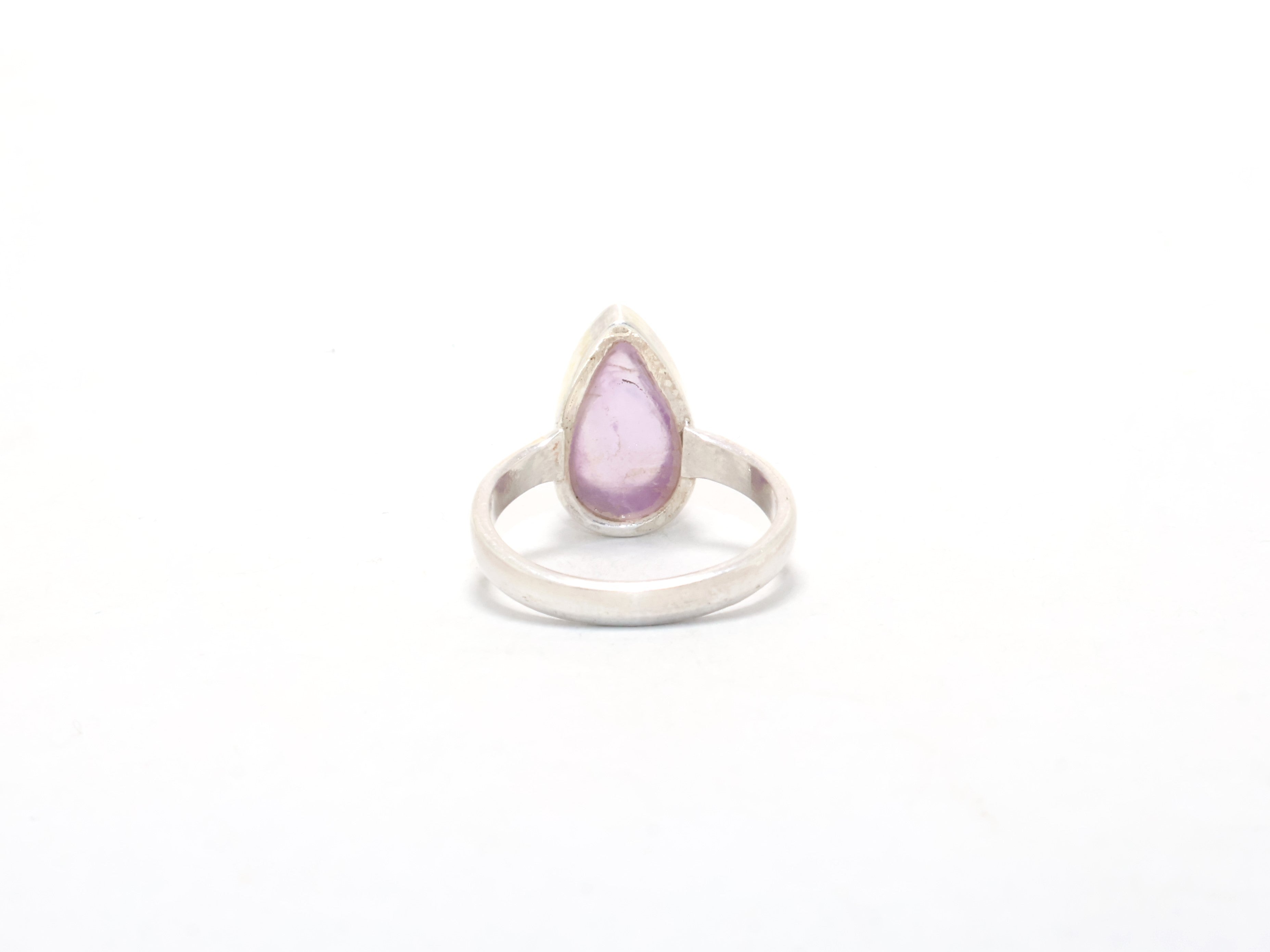Natürlicher Amethystring Geburtsstein Februar Tropfen Amethyst Designerring Geschenk für Sie Silber Amethyst Stapelring
