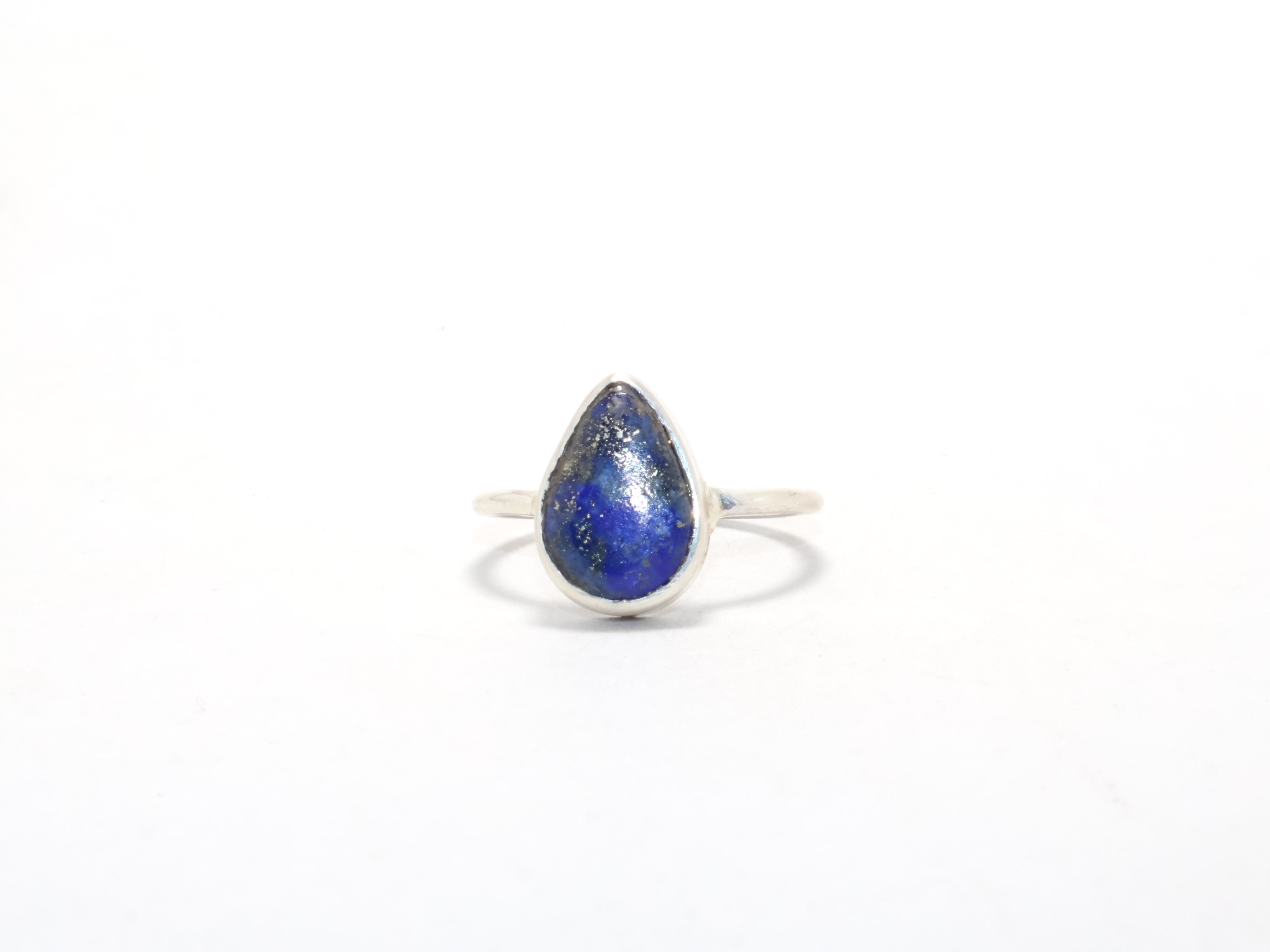Lapislazuli Ring Massives Silber Zierlicher Silber Lapislazuli Edelstein Geschenkring Für Frauen Verlobungsring