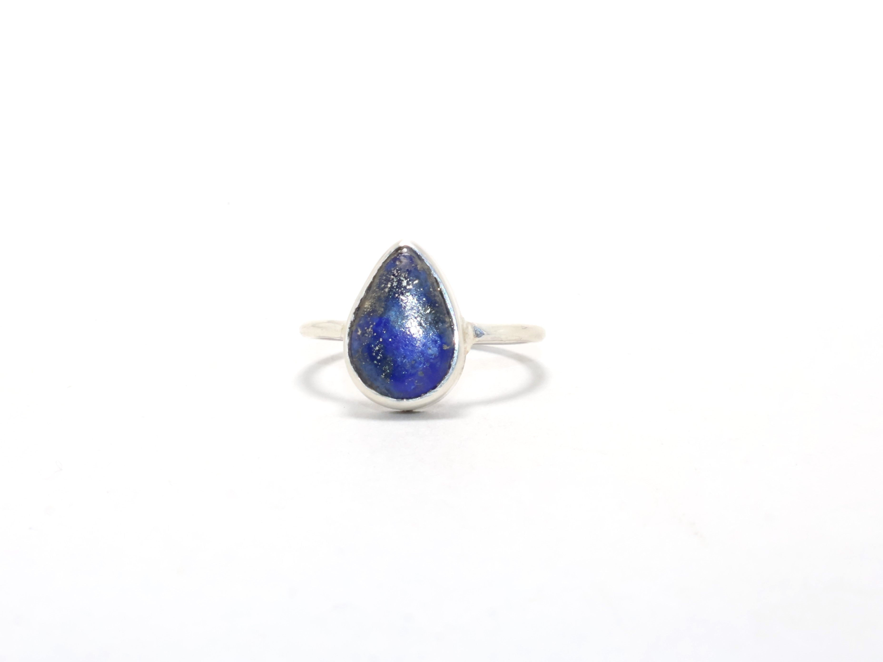 Lapislazuli Ring Massives Silber Zierlicher Silber Lapislazuli Edelstein Geschenkring Für Frauen Verlobungsring