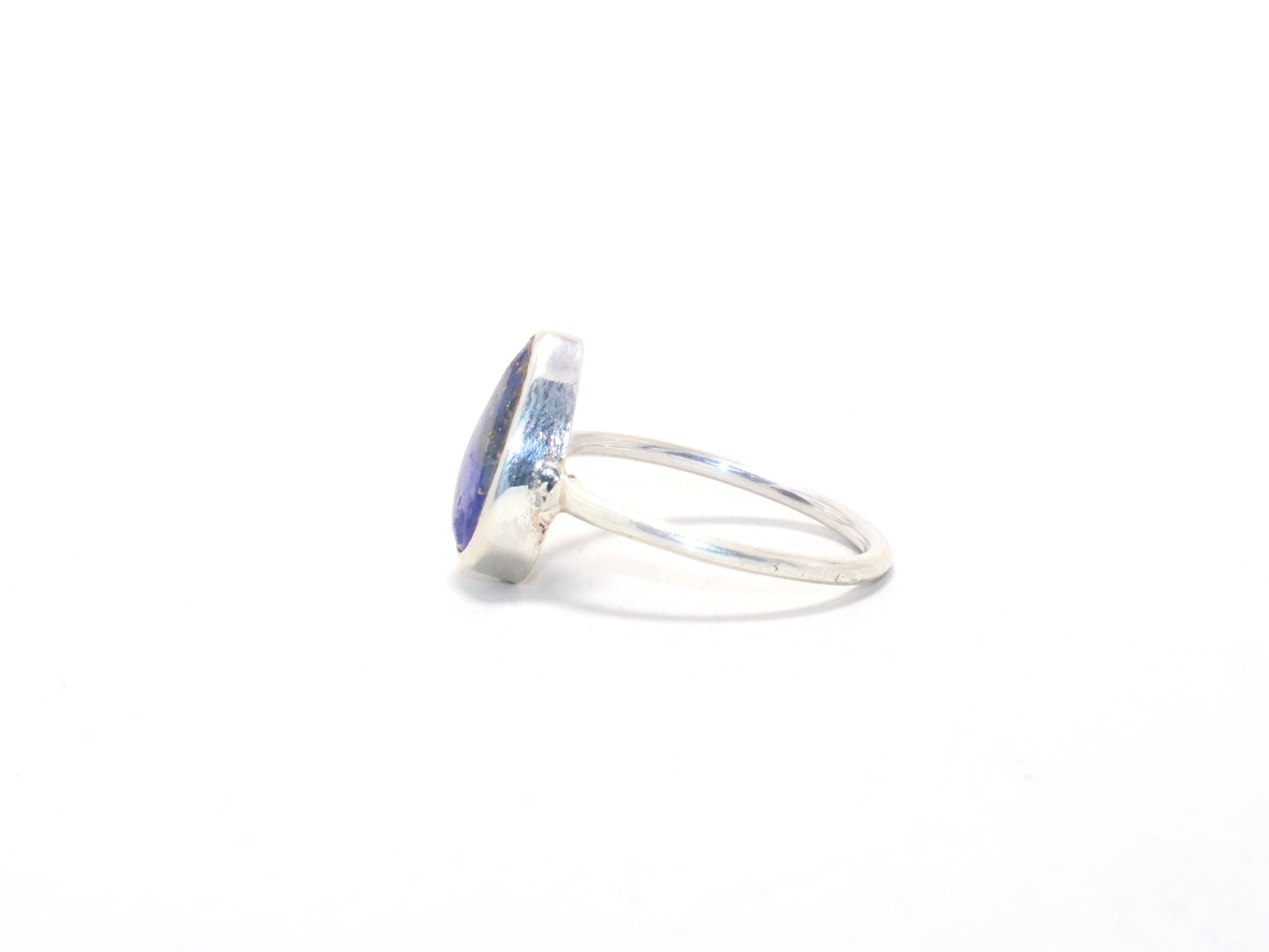 Lapislazuli Ring Massives Silber Zierlicher Silber Lapislazuli Edelstein Geschenkring Für Frauen Verlobungsring