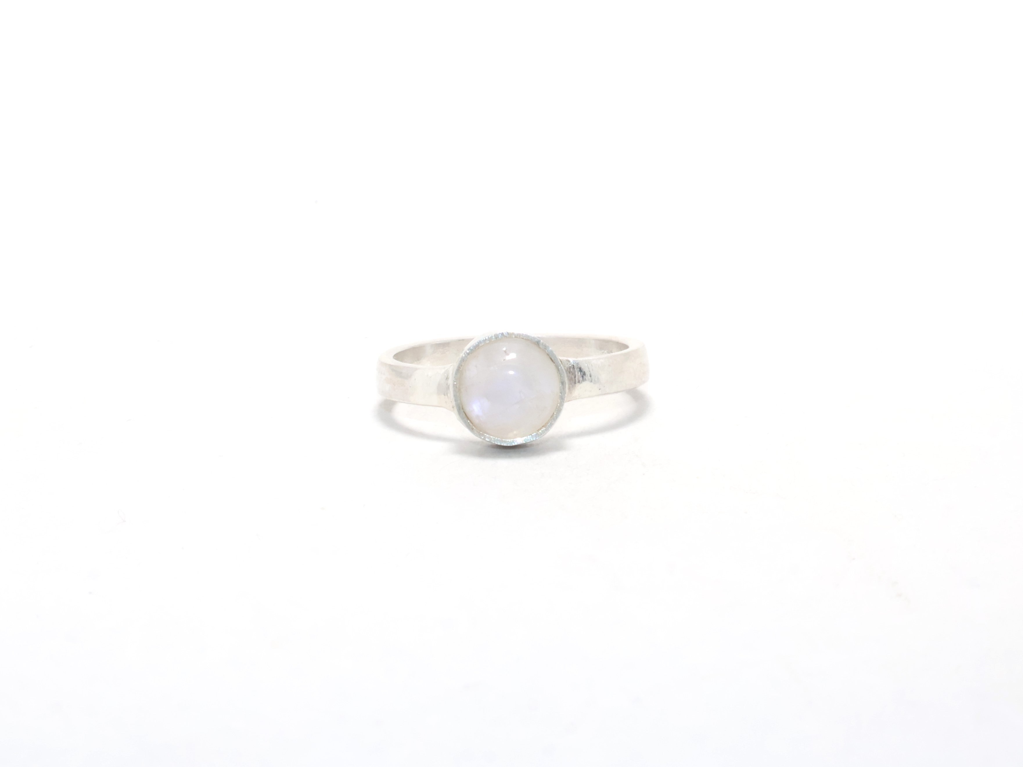 Regenbogen Mondstein Ring Damen Ring Natur Mondstein Ring Blauer Feuer Ring Geburtsstein Edelstein Ring Schmuck