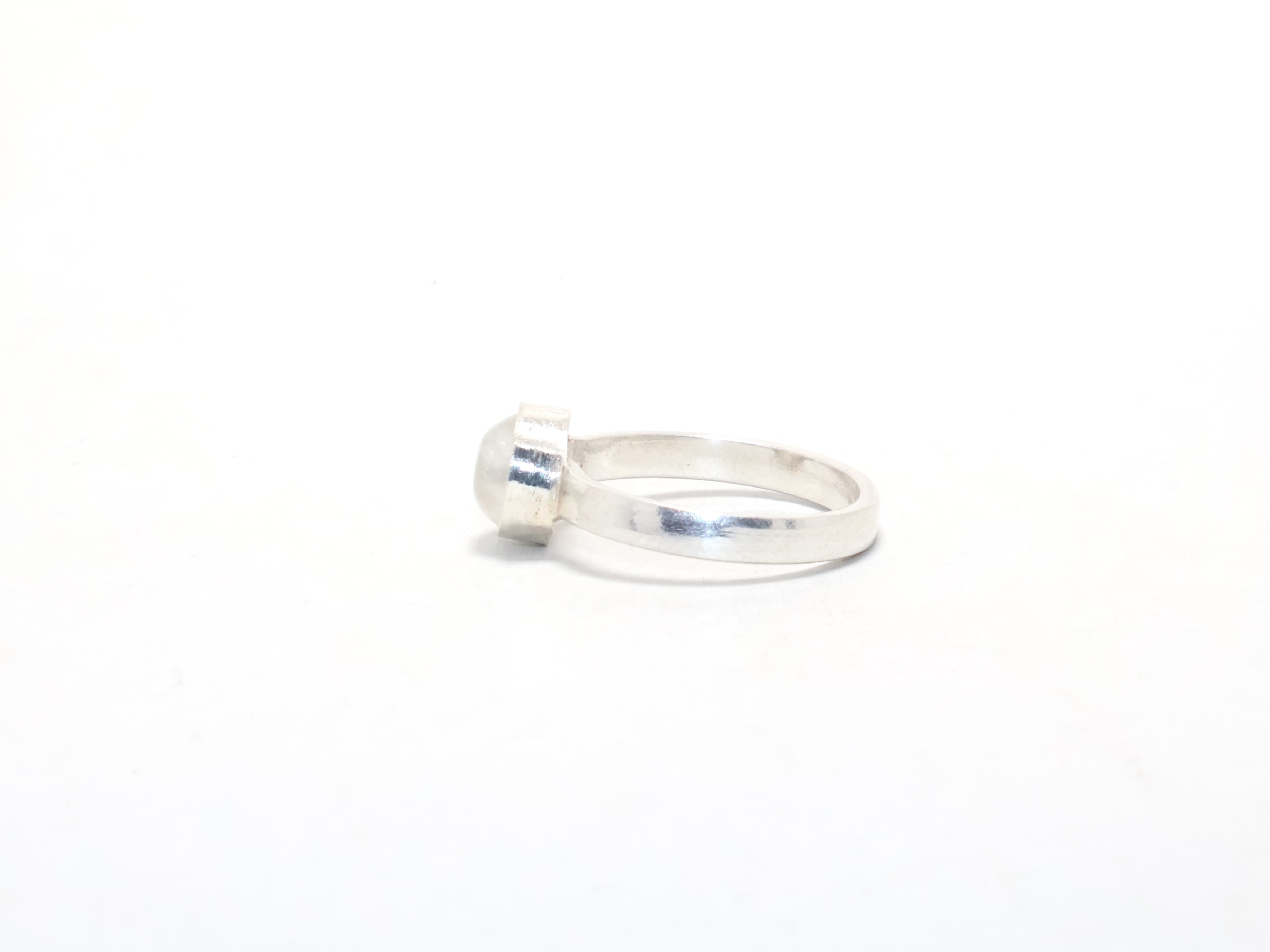 Regenbogen Mondstein Ring Damen Ring Natur Mondstein Ring Blauer Feuer Ring Geburtsstein Edelstein Ring Schmuck