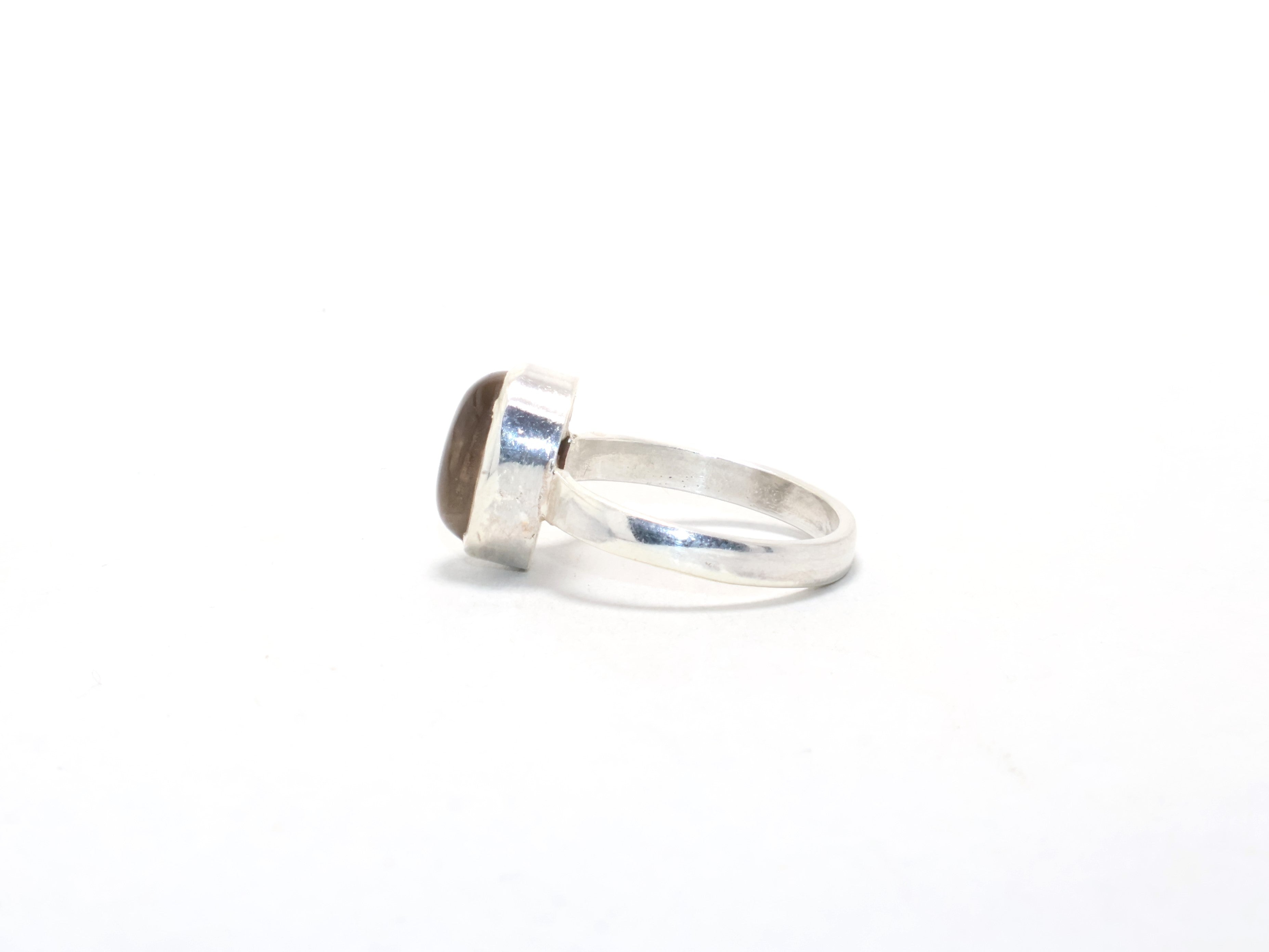 Ovaler Rauchquarzring 925 Sterling Silber Juni Geburtssteinring Versprechensring Geschenk für Sie, Boho Ring Edelsteinring Stapelbarer Ring Ringe für Frauen