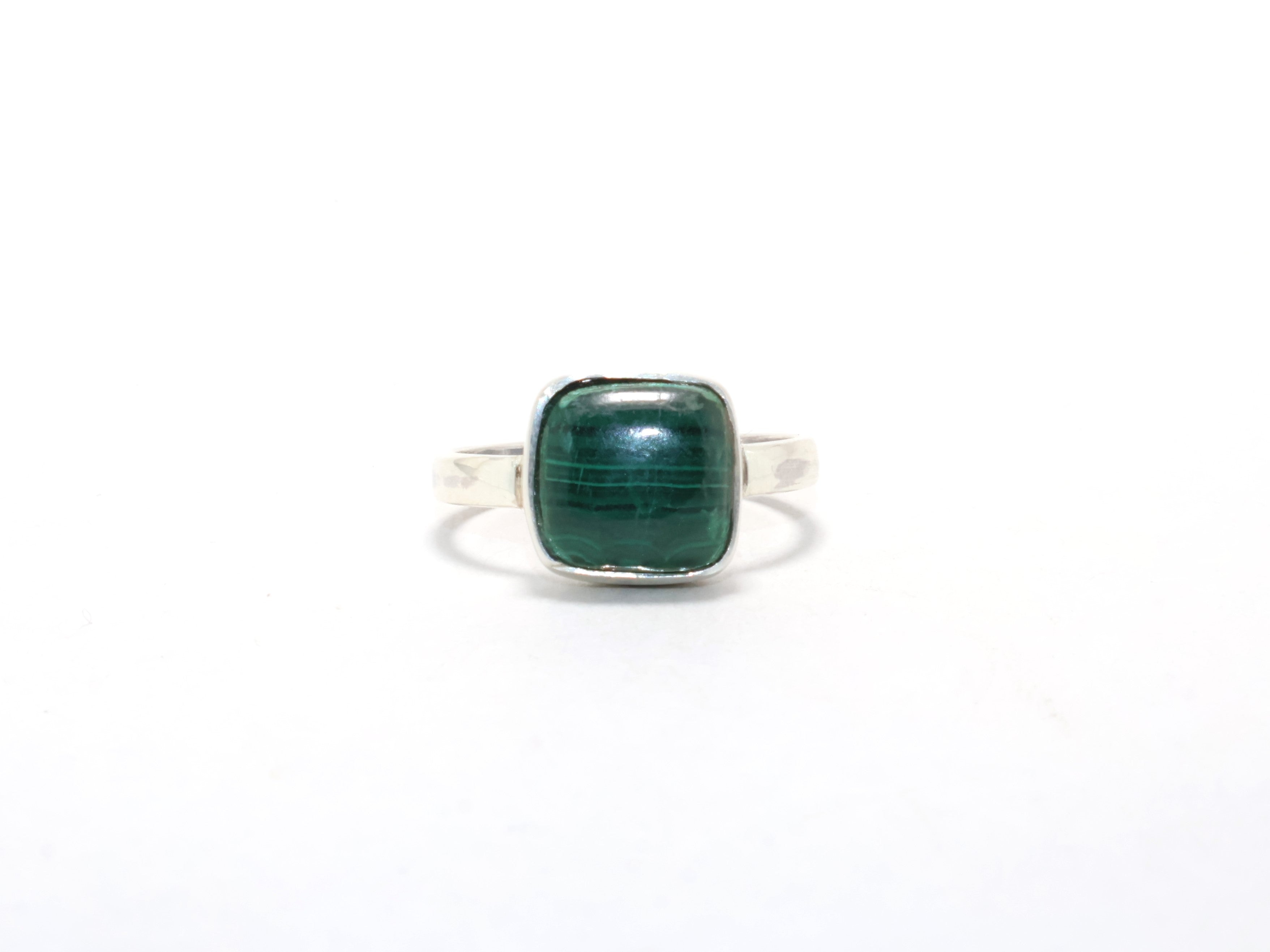 Natur-Malachit-Ring Geschenk für Mädchen Geburtstag Ring Grüner Edelsteinring Versprechensring 925 Sterling Silber Ring Geschenk für Mama