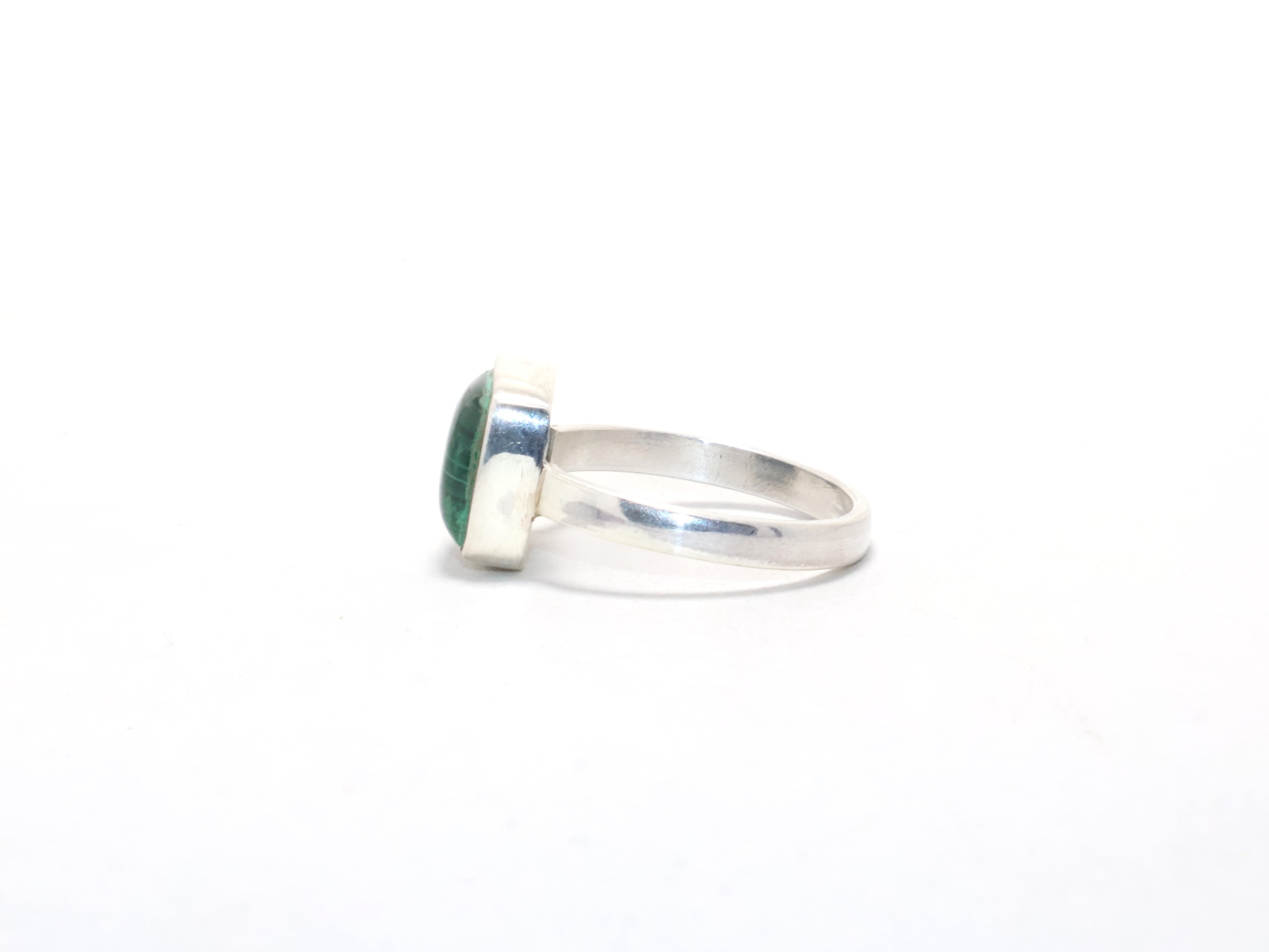 Natur-Malachit-Ring Geschenk für Mädchen Geburtstag Ring Grüner Edelsteinring Versprechensring 925 Sterling Silber Ring Geschenk für Mama