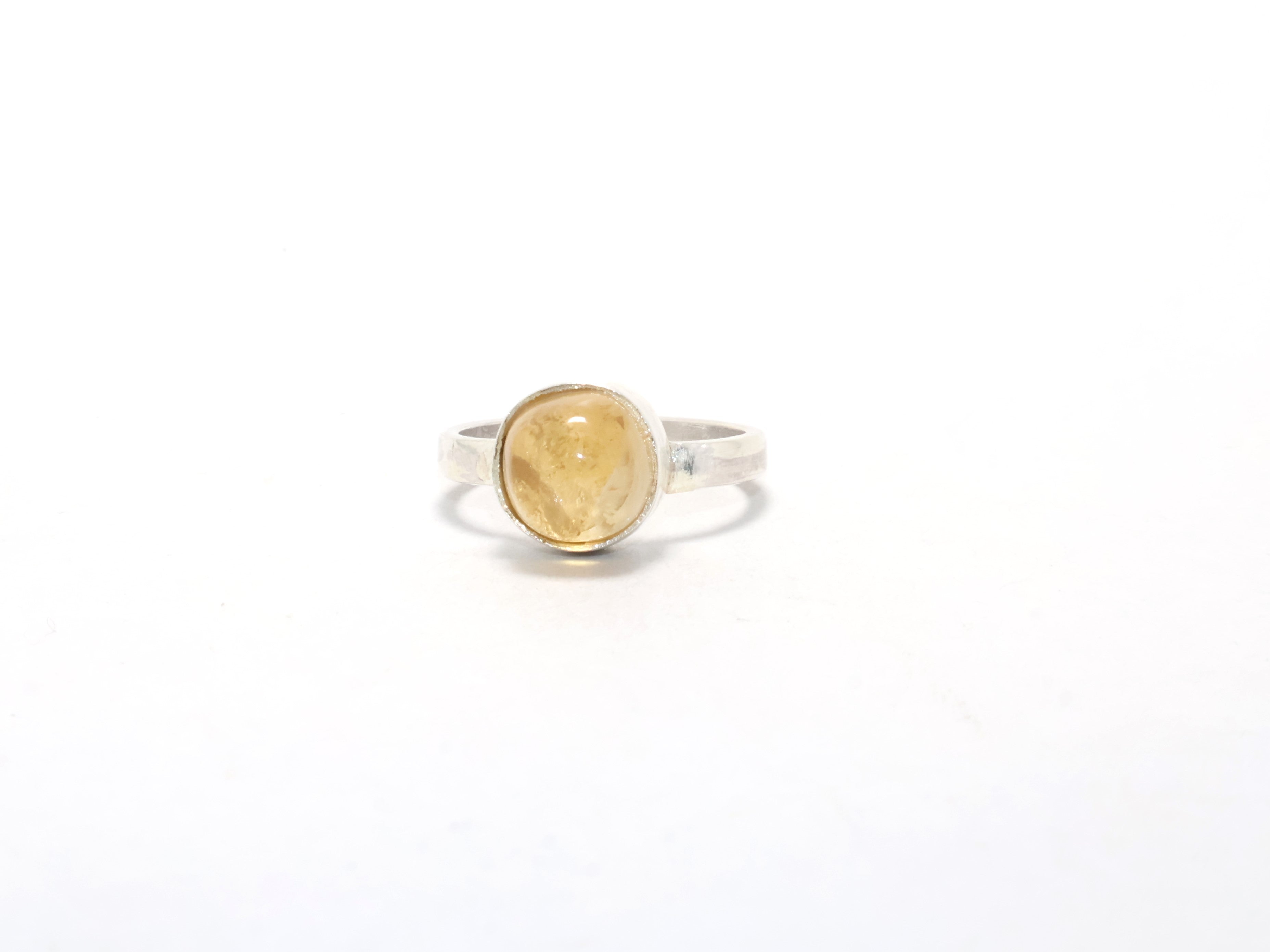 Citrin Edelsteinring November Geburtsstein Gelber Stein Boho Ring Damenring Handgemachter Ring Silberring Verlobungsring Geschenk für Sie