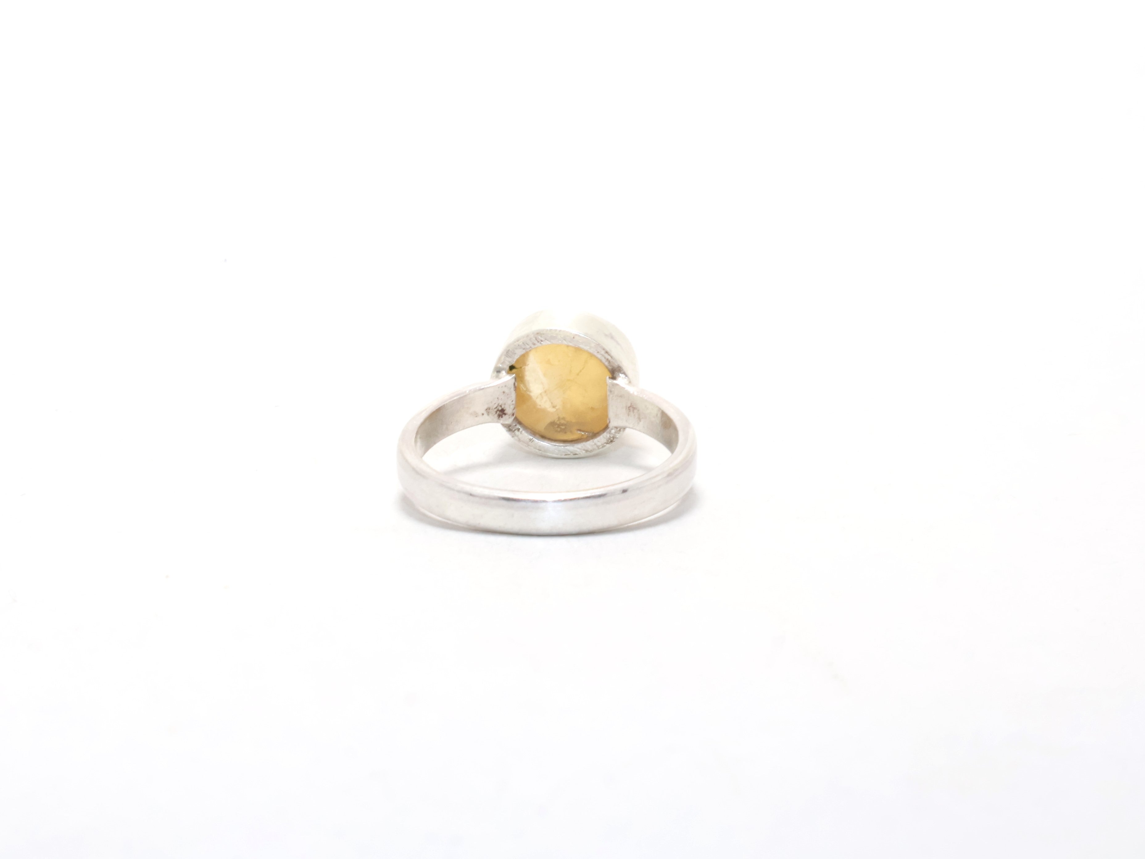 Citrin Edelsteinring November Geburtsstein Gelber Stein Boho Ring Damenring Handgemachter Ring Silberring Verlobungsring Geschenk für Sie