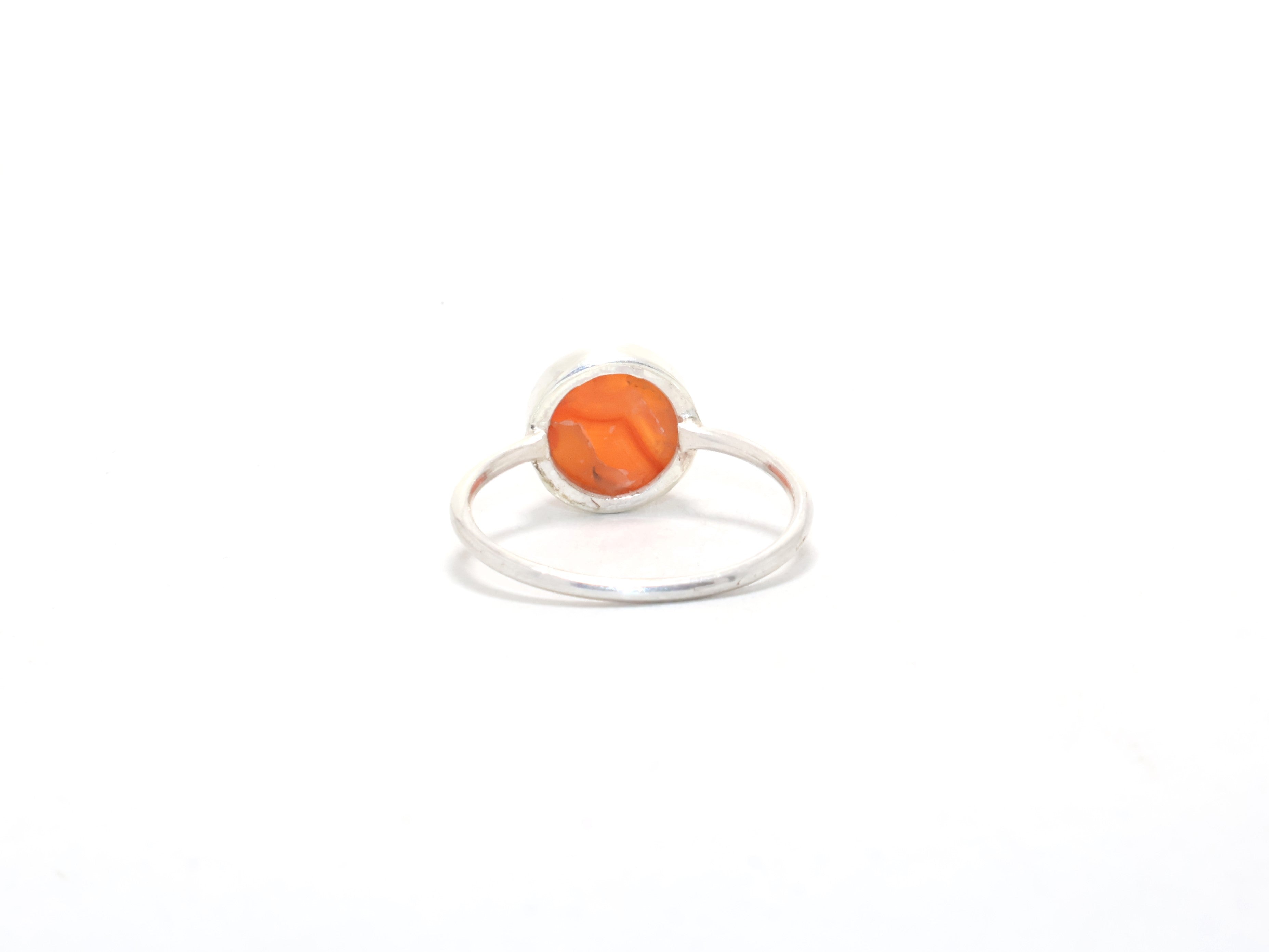 Natürlicher Karneol Edelstein Ring Stapelring 925 Sterling Silber Geburtstagsgeschenk Handgemachter Boho Ring Ring für Sie