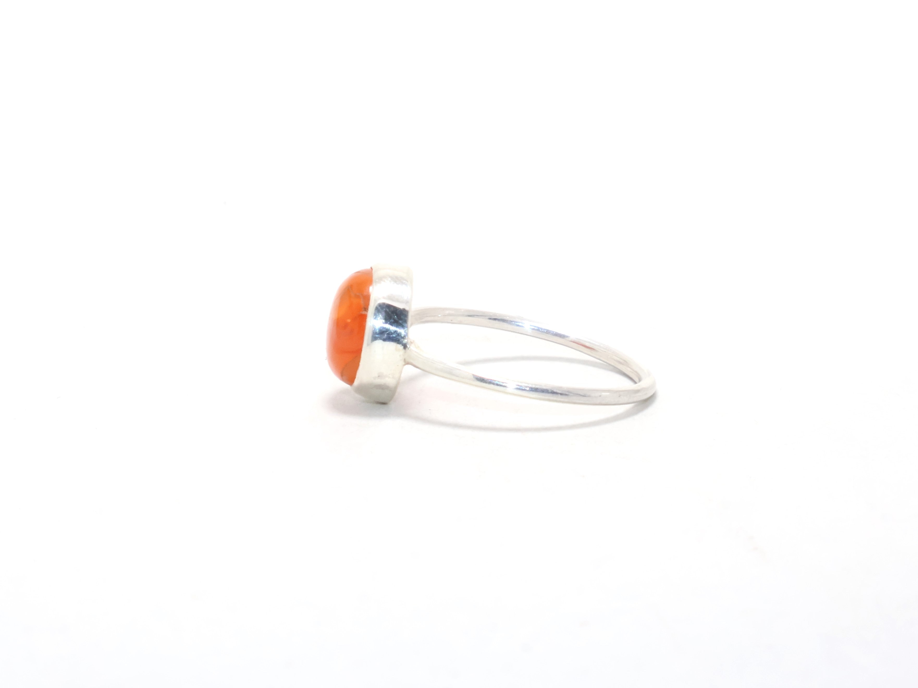 Natürlicher Karneol Edelstein Ring Stapelring 925 Sterling Silber Geburtstagsgeschenk Handgemachter Boho Ring Ring für Sie
