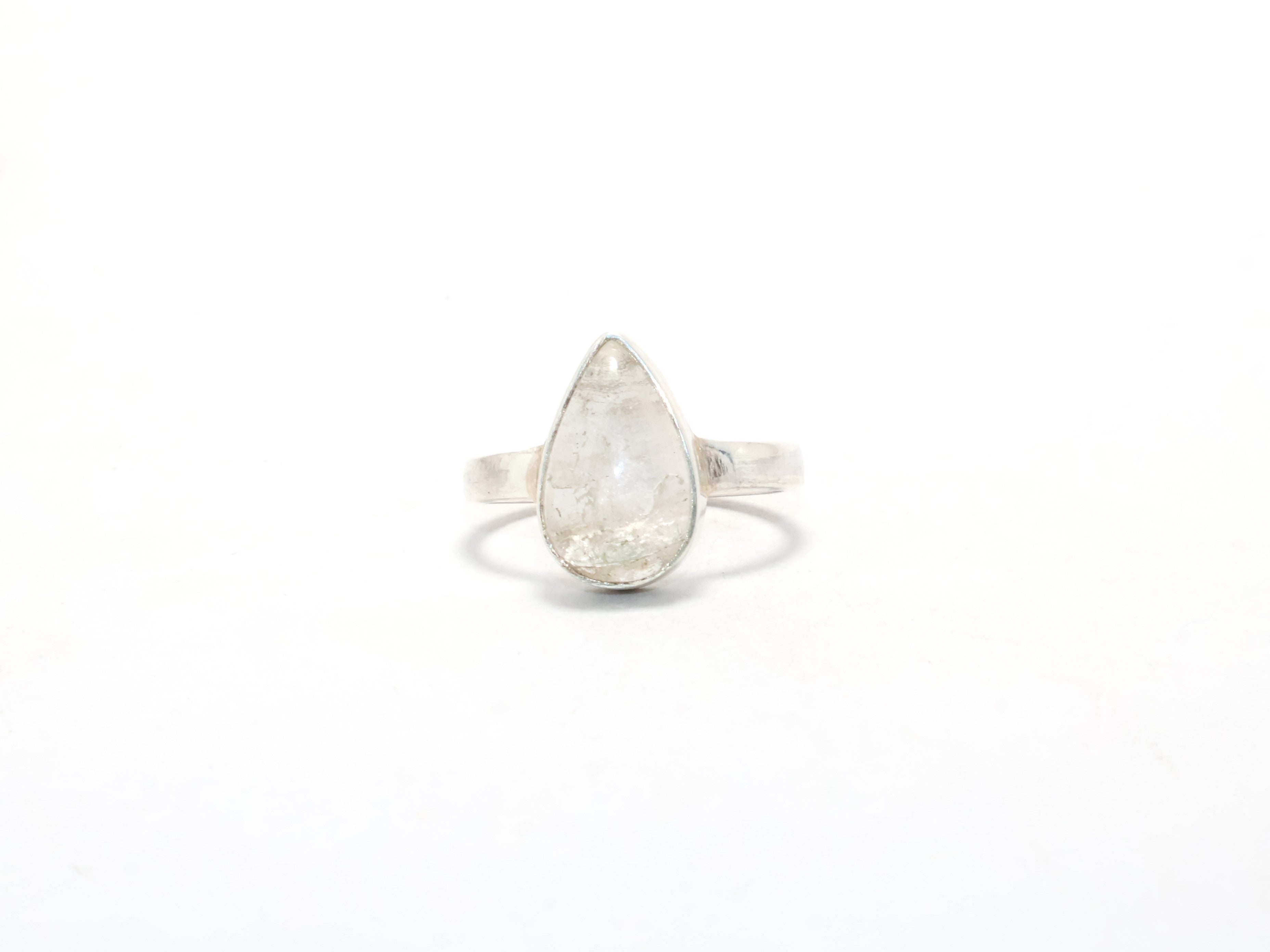 Kristallquarz Edelsteinring Designer Handgemachter Ring Geschenkidee Stapelring Für Frauen Zierlicher Ring