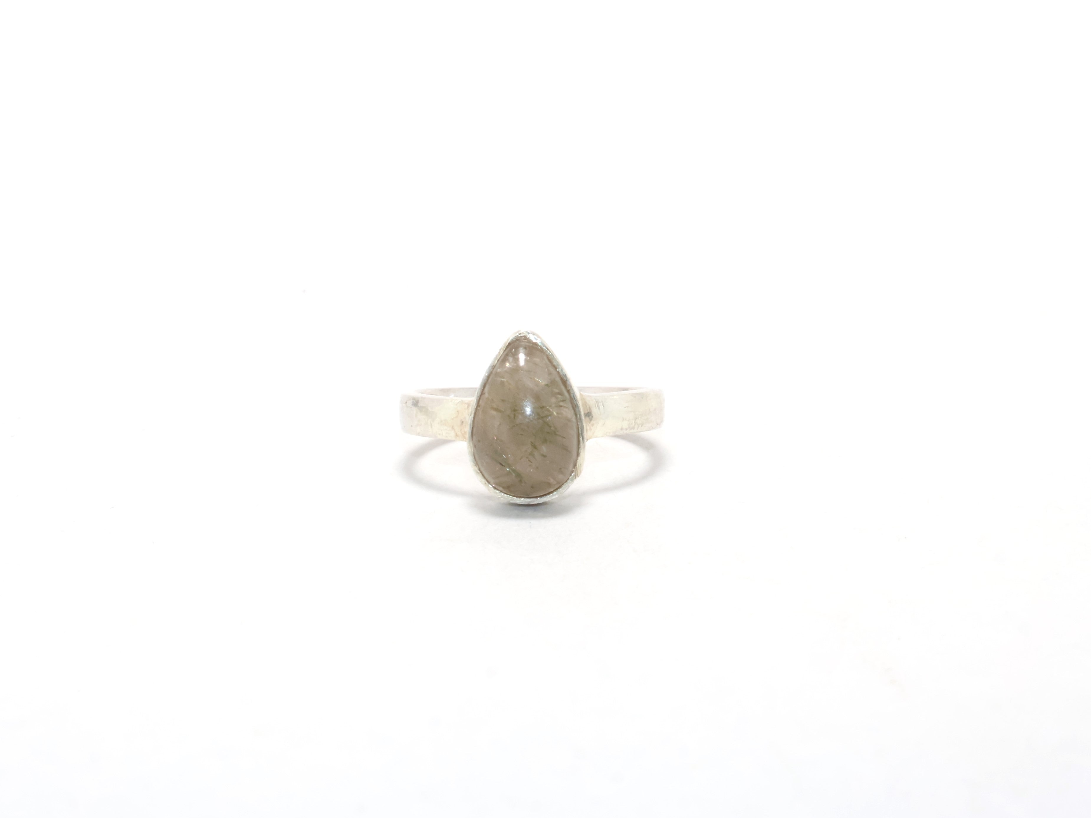 Natürlicher schwarzer Rutilring Edelsteinring 925 Silberring Damenring Versprechensring Alltagsring