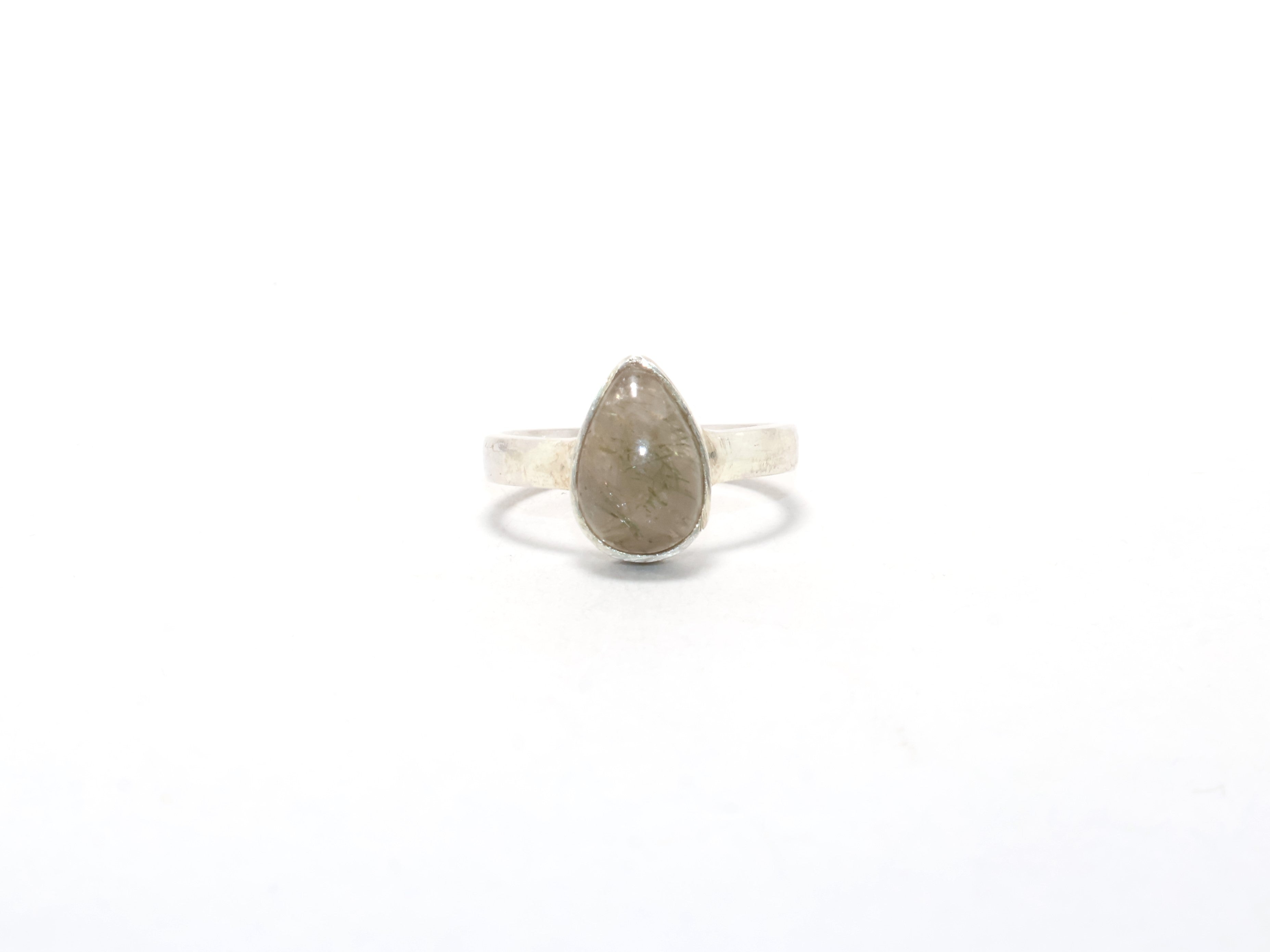 Natürlicher schwarzer Rutilring Edelsteinring 925 Silberring Damenring Versprechensring Alltagsring