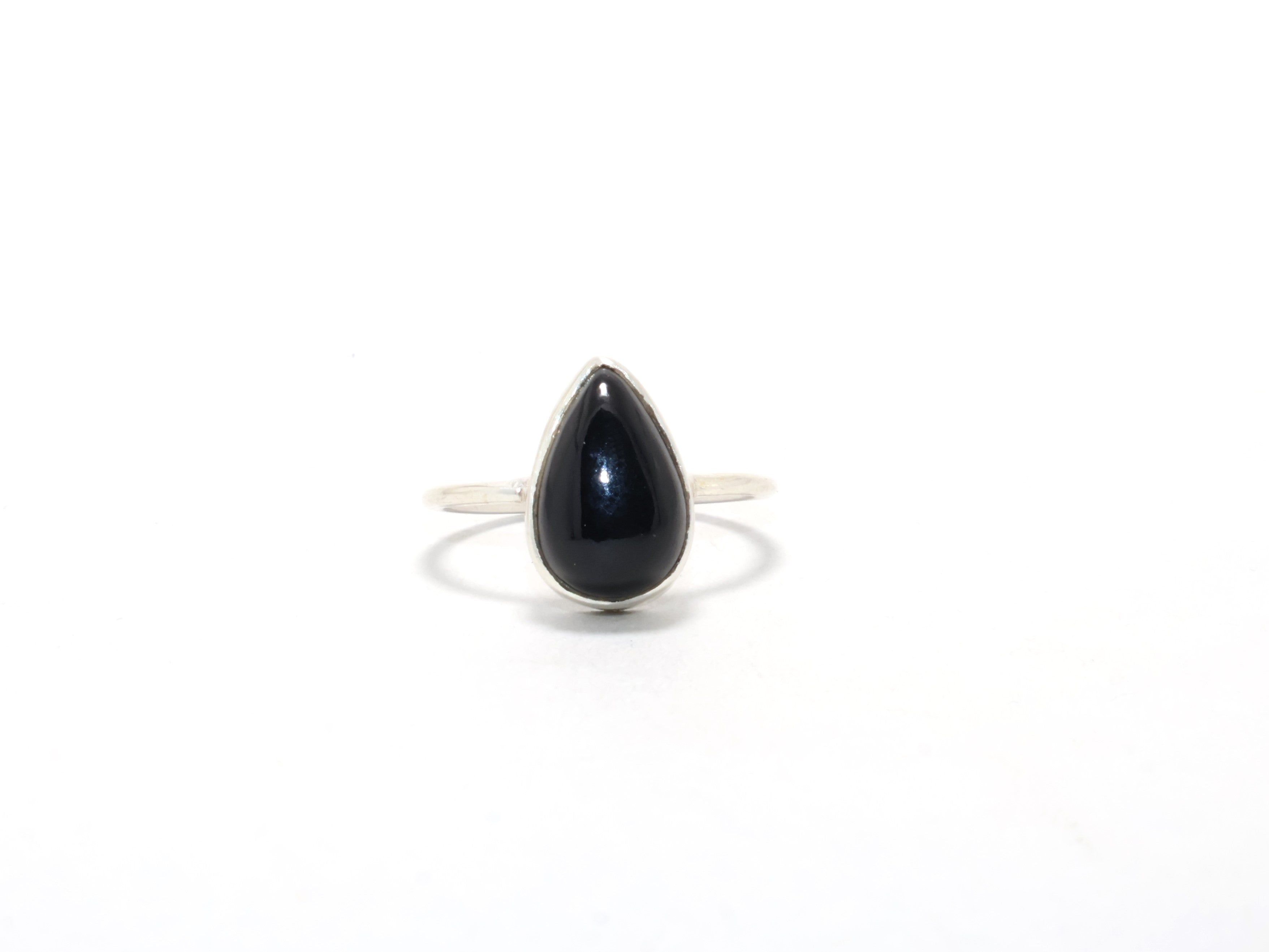 Schwarzer Onyx Ring Cocktailring Designerring Dezember Geburtsstein Versprechensring Damenring 925 Sterling Silber