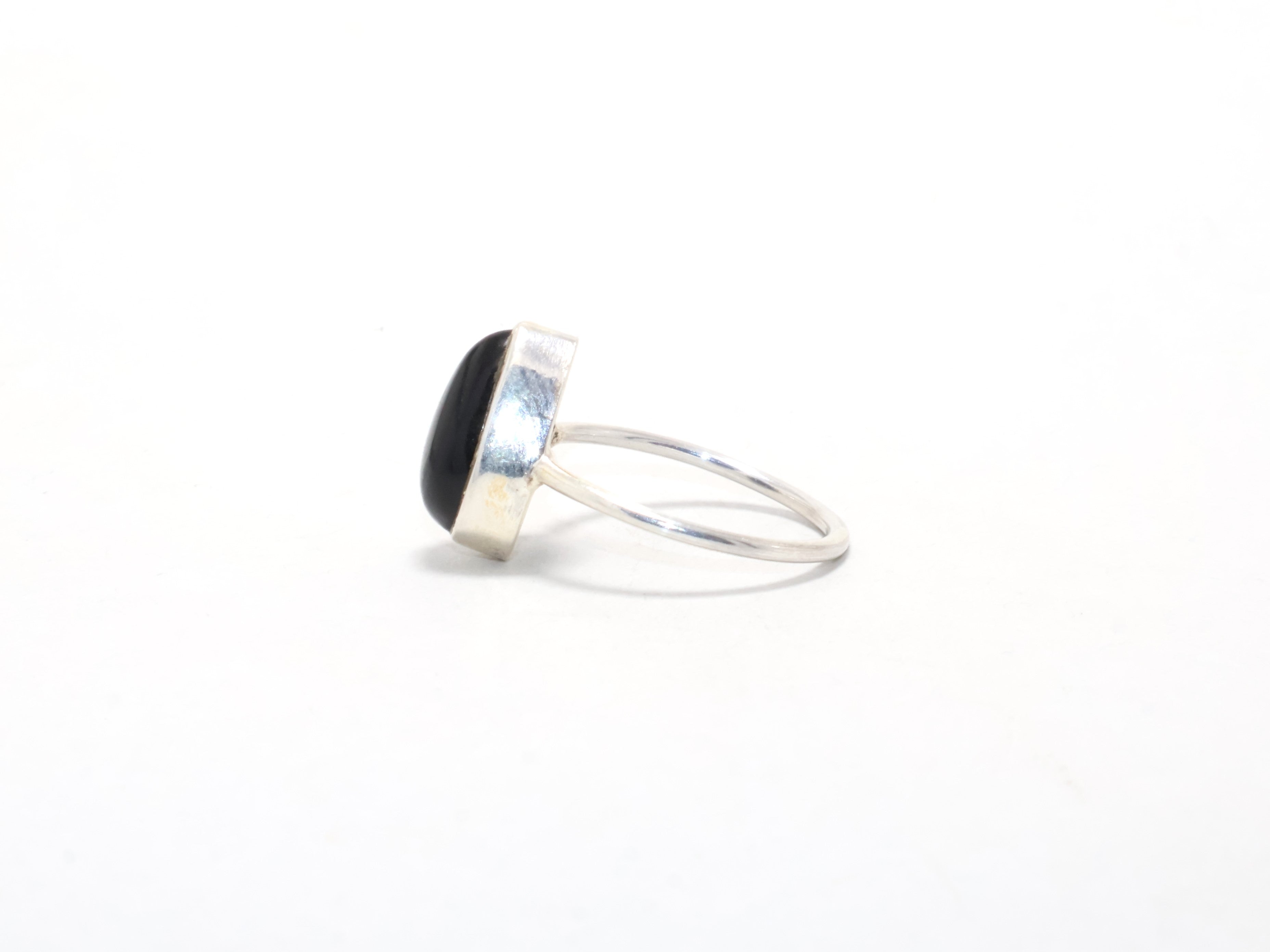 Schwarzer Onyx Ring Cocktailring Designerring Dezember Geburtsstein Versprechensring Damenring 925 Sterling Silber