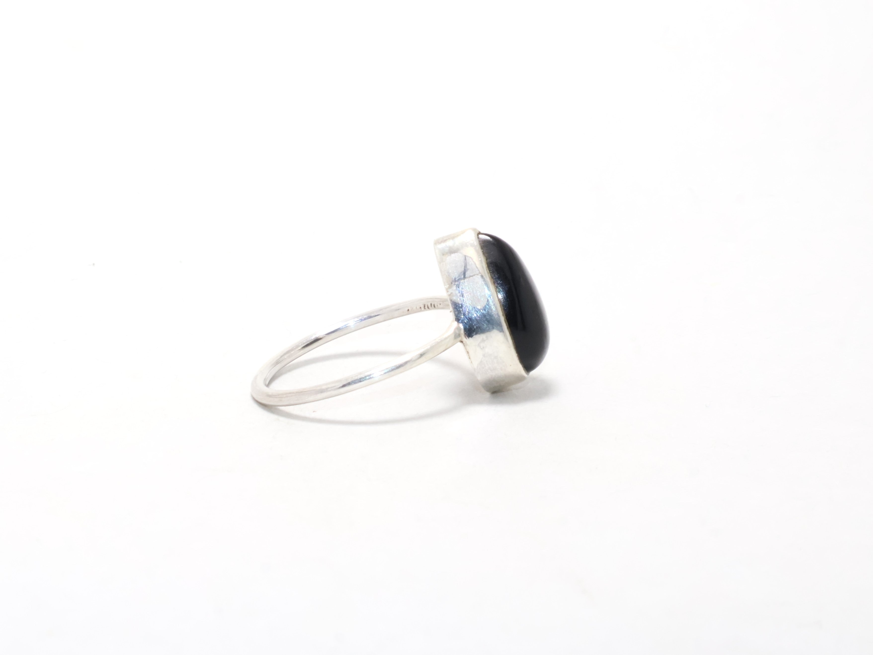 Schwarzer Onyx Ring Cocktailring Designerring Dezember Geburtsstein Versprechensring Damenring 925 Sterling Silber