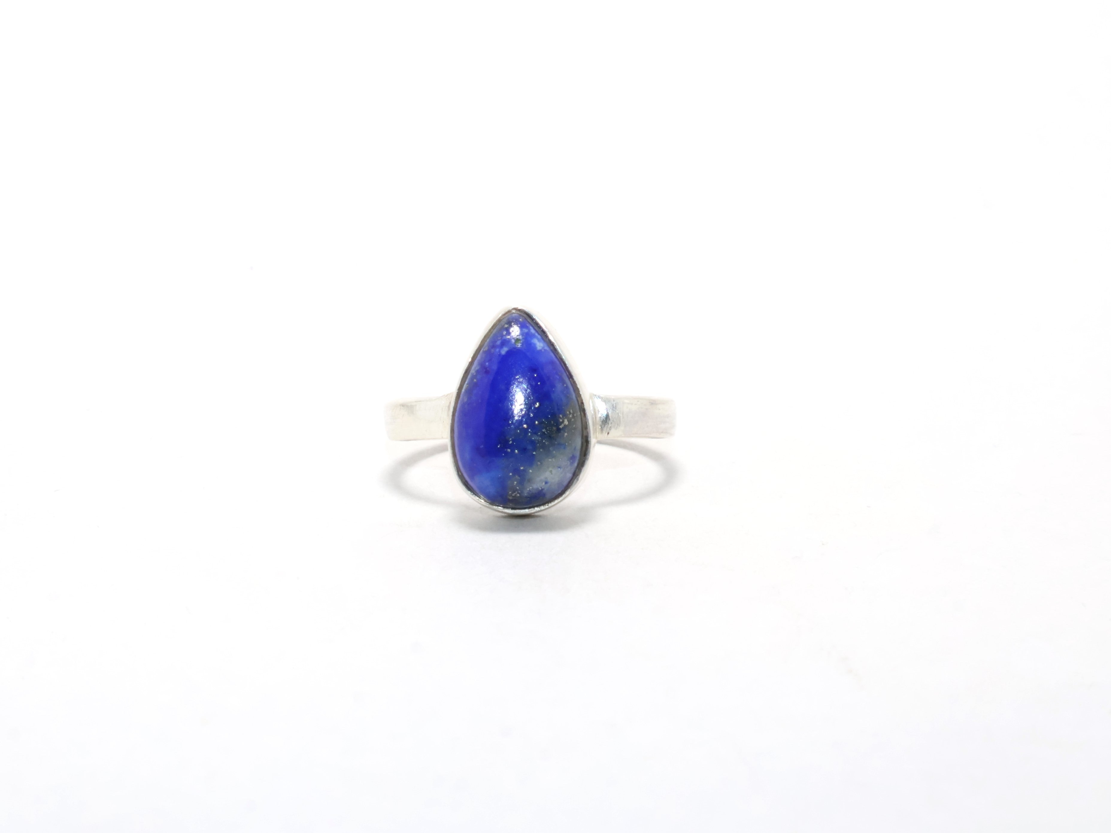 Natur Lapis Lazuli Ring Verlobungsring Boho Ring für Frauen Edelsteinring Damenschmuck Blauer Lapislazuli Ring Bohème Schmuck