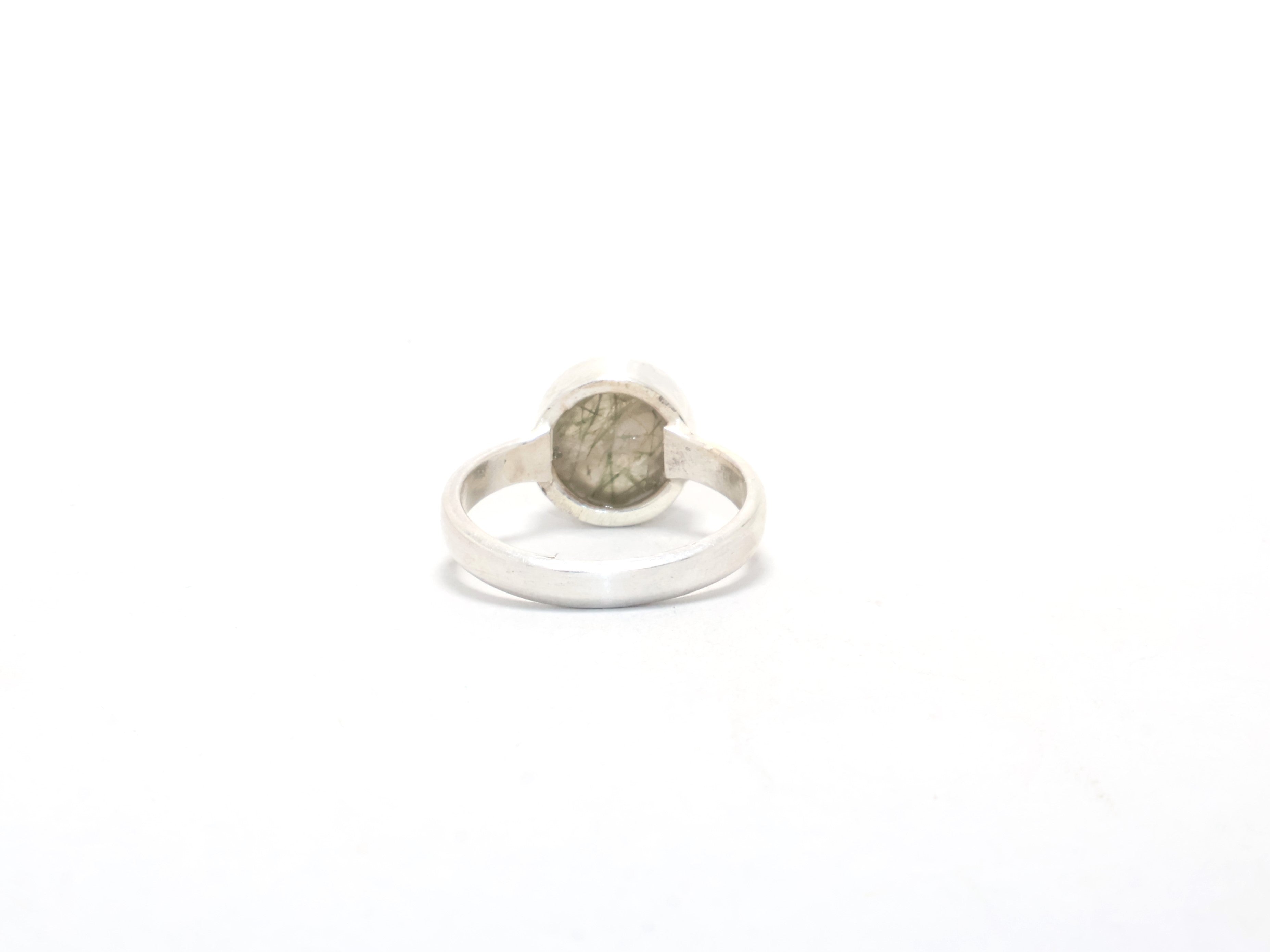 Natürlicher schwarzer Rutilring, handgefertigter Ring, 925er Sterlingsilber, Freundschaftsring, Edelsteinring, Damenring