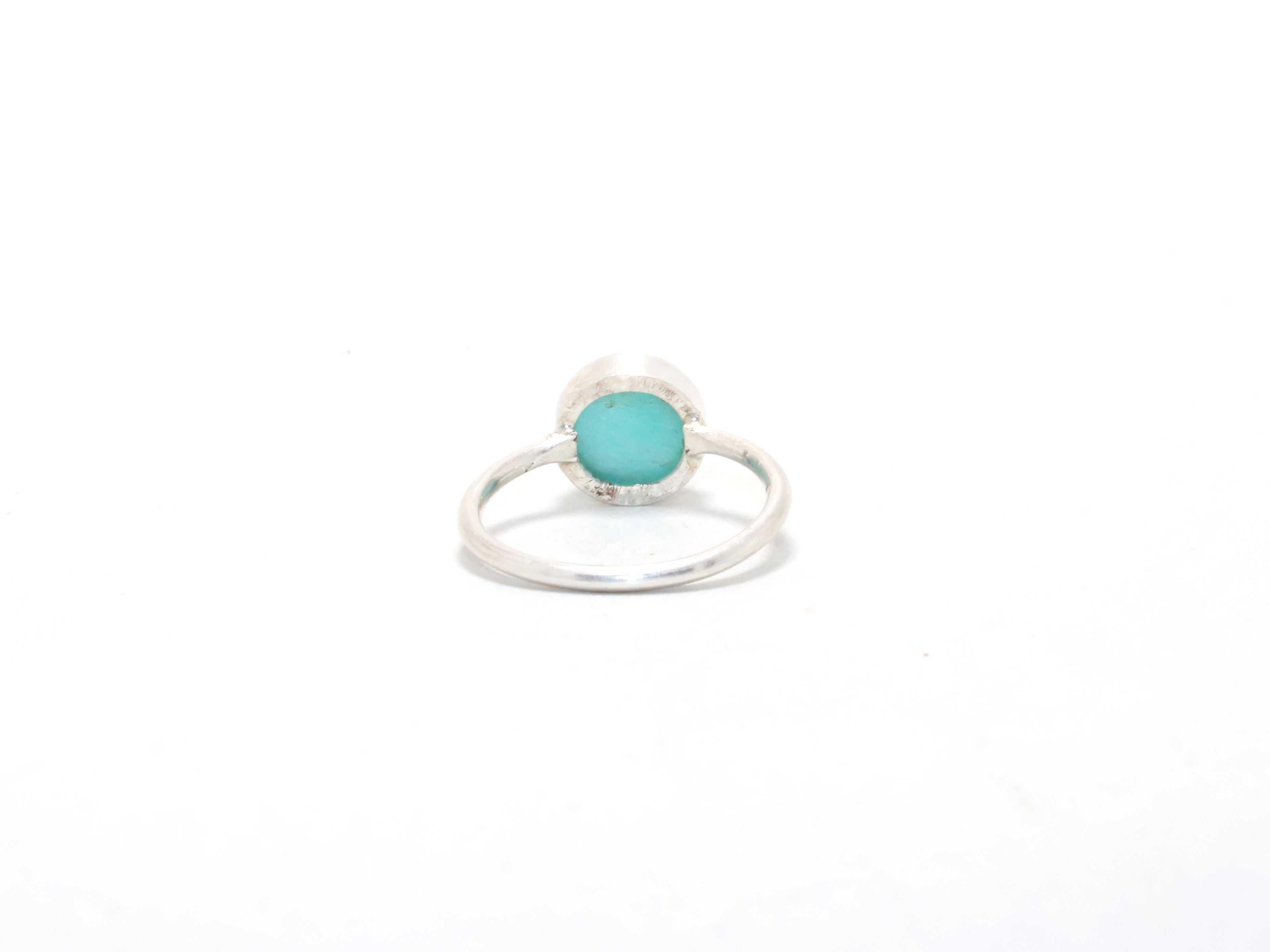 Echter Amazonit-Ring Boho Schmuck Alltagsring Geburtstagsring Stapelring Geschenkidee Geburtssteinring Edelsteinring