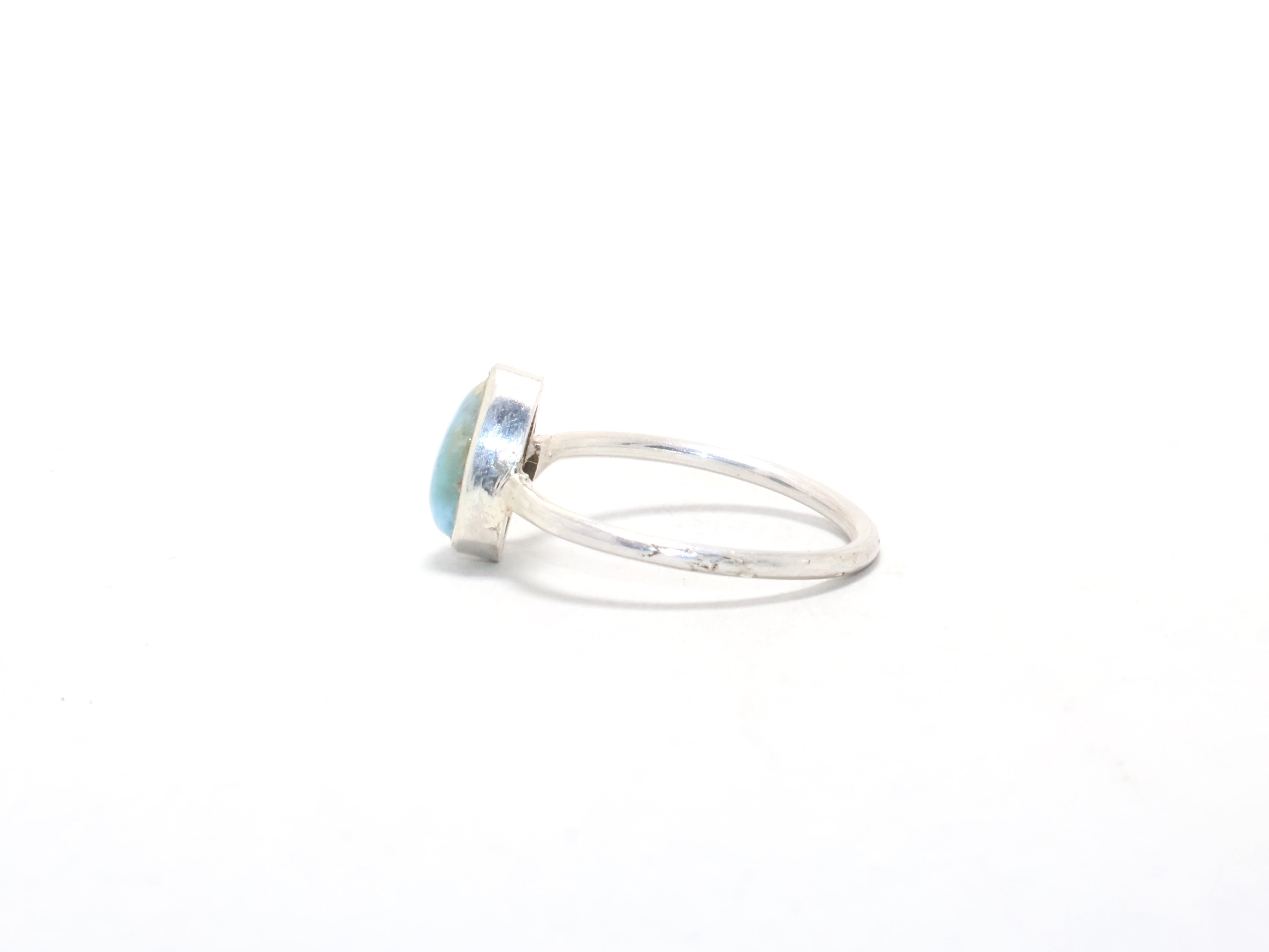 Marquise-Form Larimar Ring Edelsteinring Handgemachter Ring Boho Schmuck Geschenk für Sie Versprechensring 925 Sterling Silber Zierlicher Ring