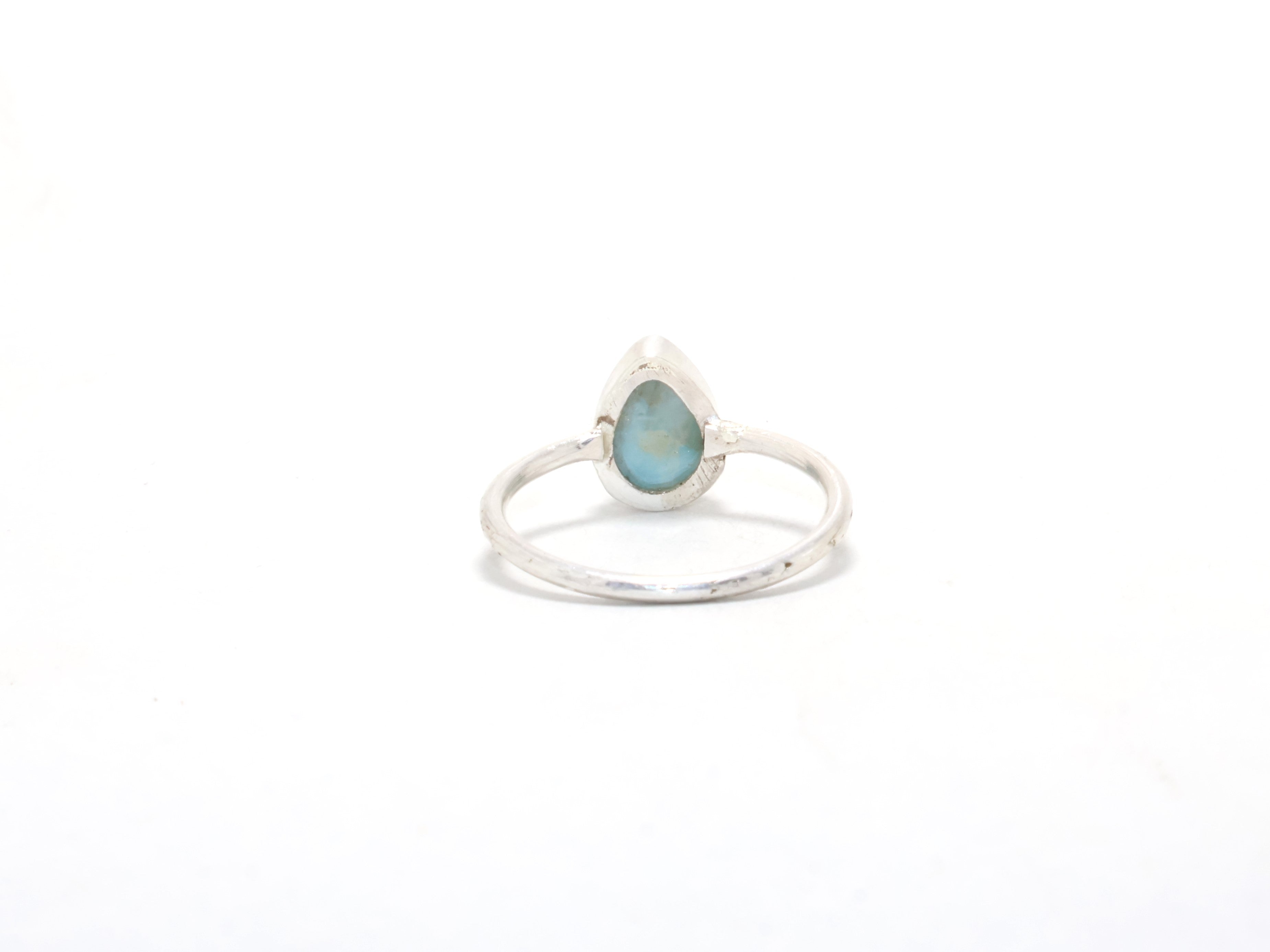Marquise-Form Larimar Ring Edelsteinring Handgemachter Ring Boho Schmuck Geschenk für Sie Versprechensring 925 Sterling Silber Zierlicher Ring