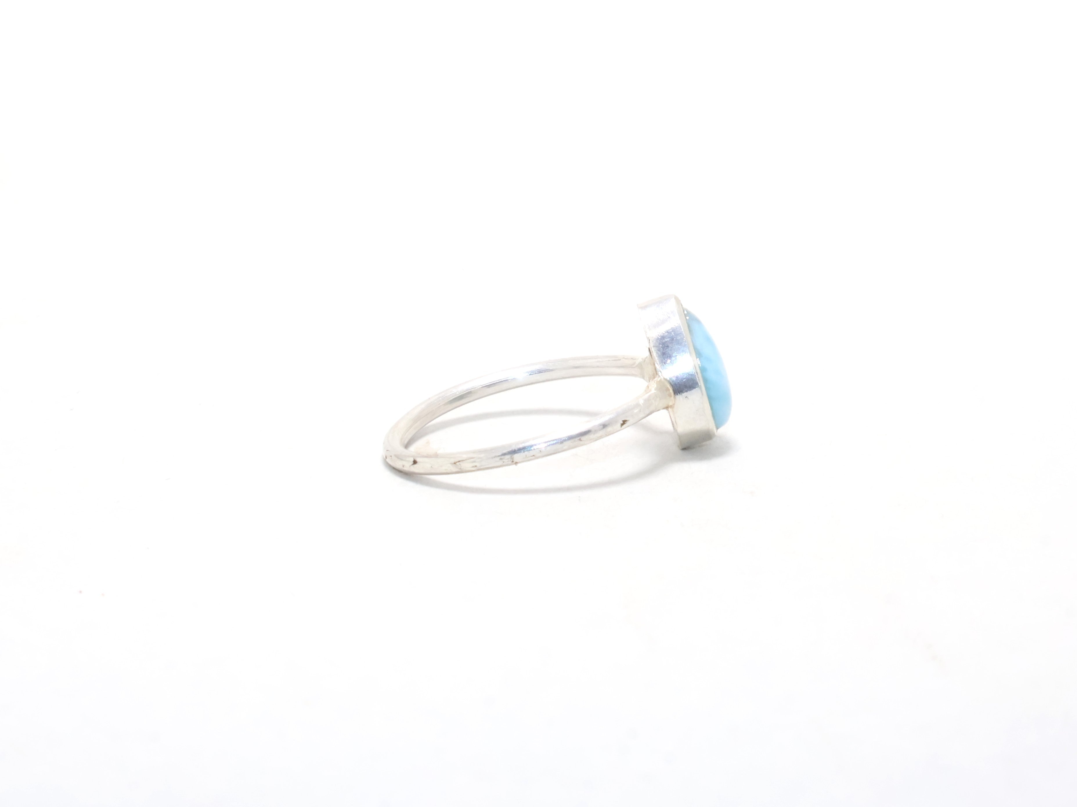 Marquise-Form Larimar Ring Edelsteinring Handgemachter Ring Boho Schmuck Geschenk für Sie Versprechensring 925 Sterling Silber Zierlicher Ring