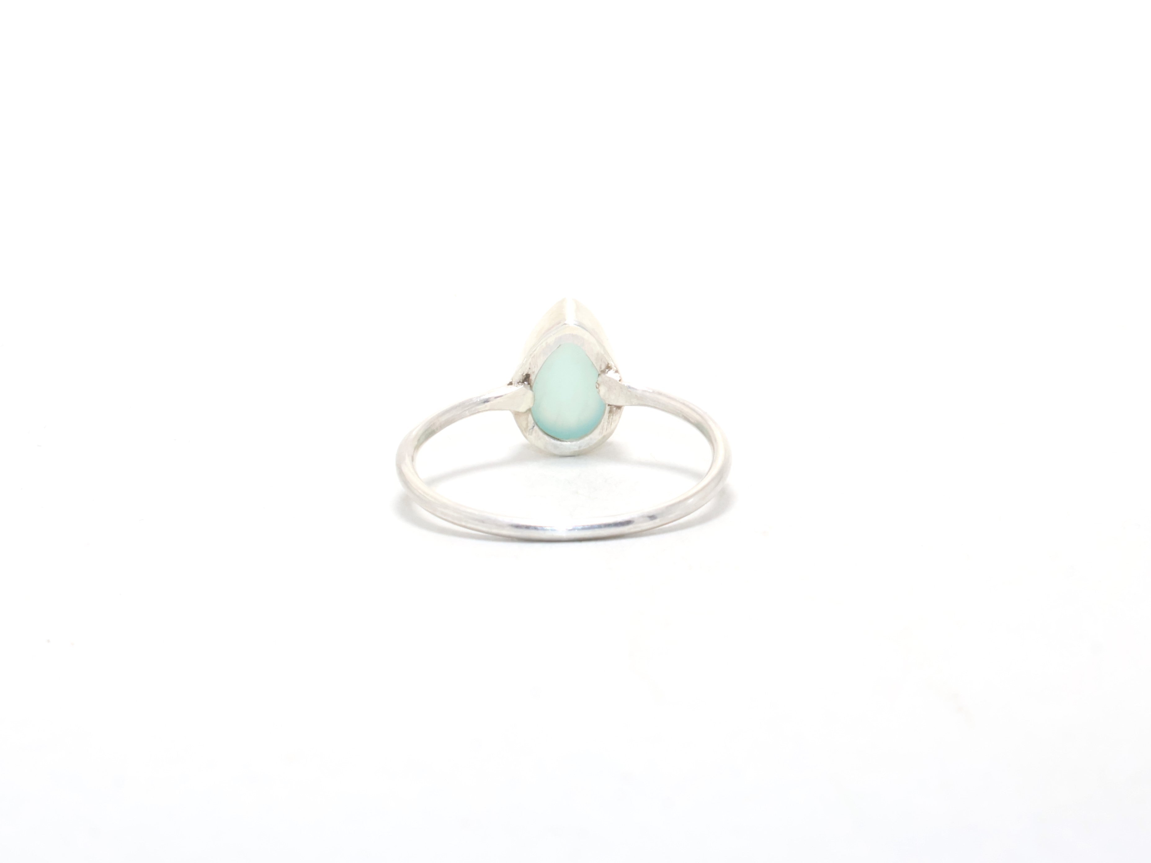 Aqua Chalcedony Ring Boho & Hippie Ring Edelsteinring 925 Sterling Silber Damenring, Cocktailring Geschenkidee