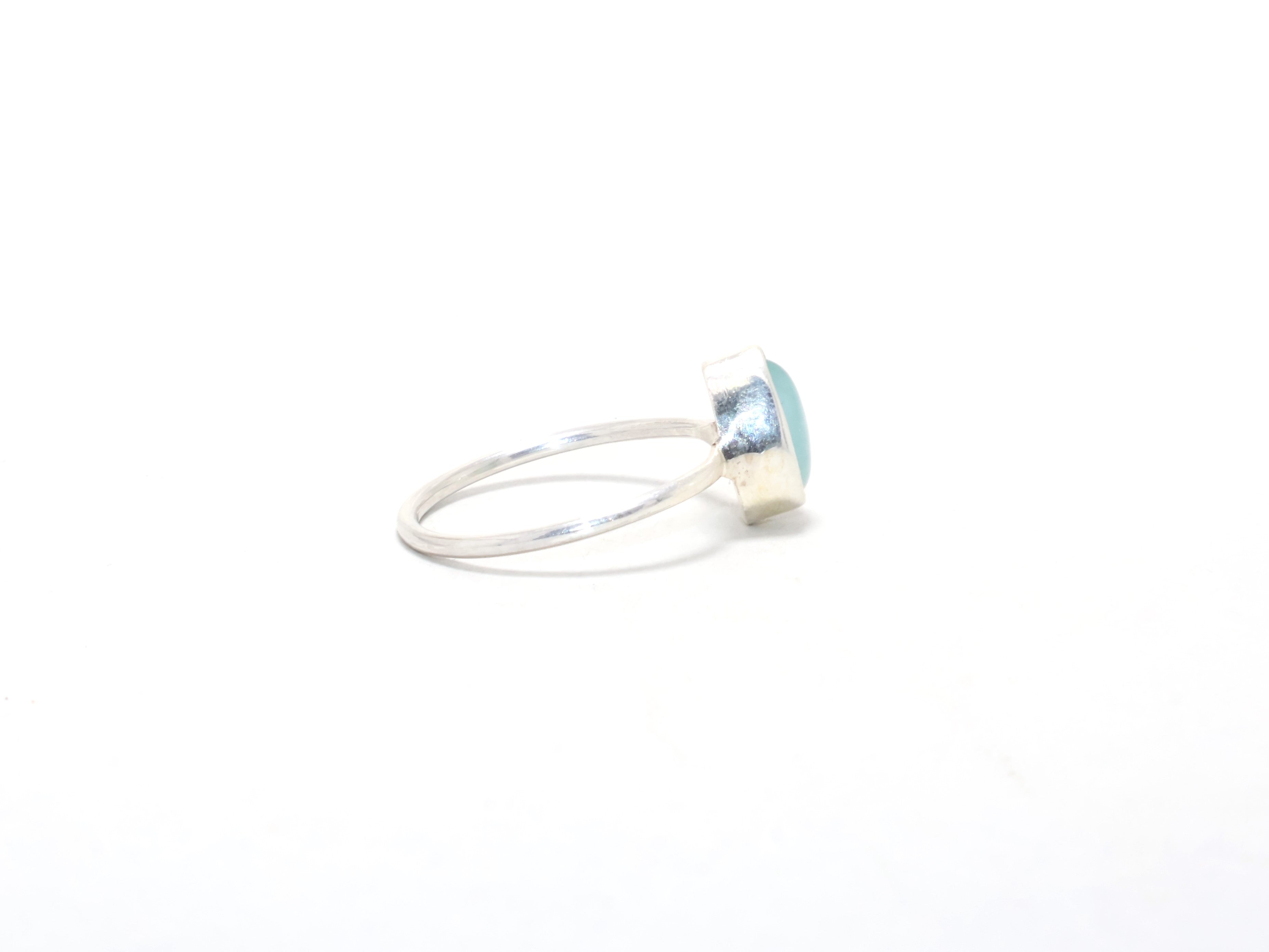 Aqua Chalcedony Ring Boho & Hippie Ring Edelsteinring 925 Sterling Silber Damenring, Cocktailring Geschenkidee
