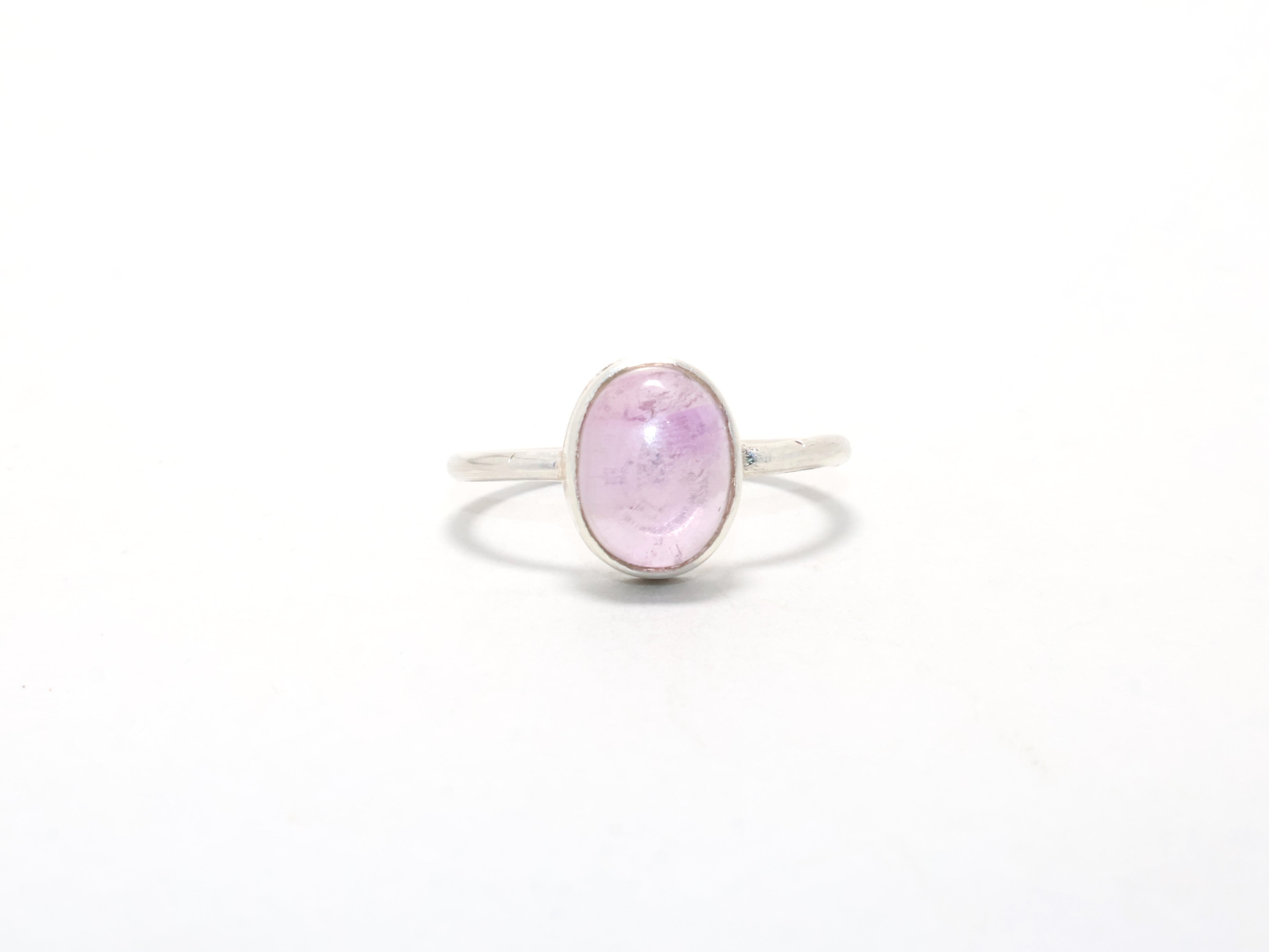 Natuurlijke Amethist Ring Februari Geboortesteen Minimalistische Ring Moderne Stijl 925 Sterling Zilveren Ring