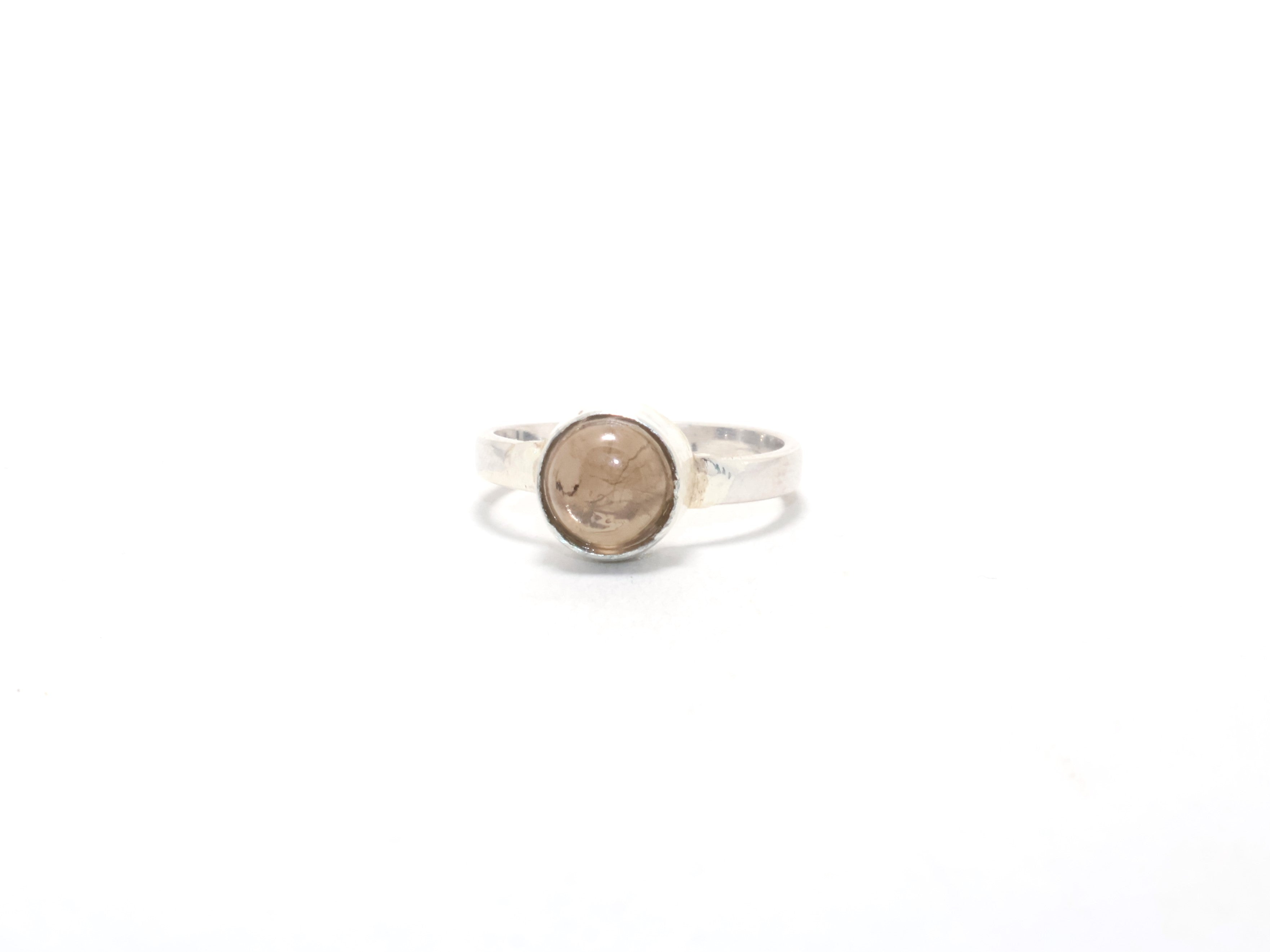 Echter Rauchquarz Ring Stapelring Minimalistischer Ring Designer Ring Edelsteinring Handgemachter Ring Boho Ring Versprechensring