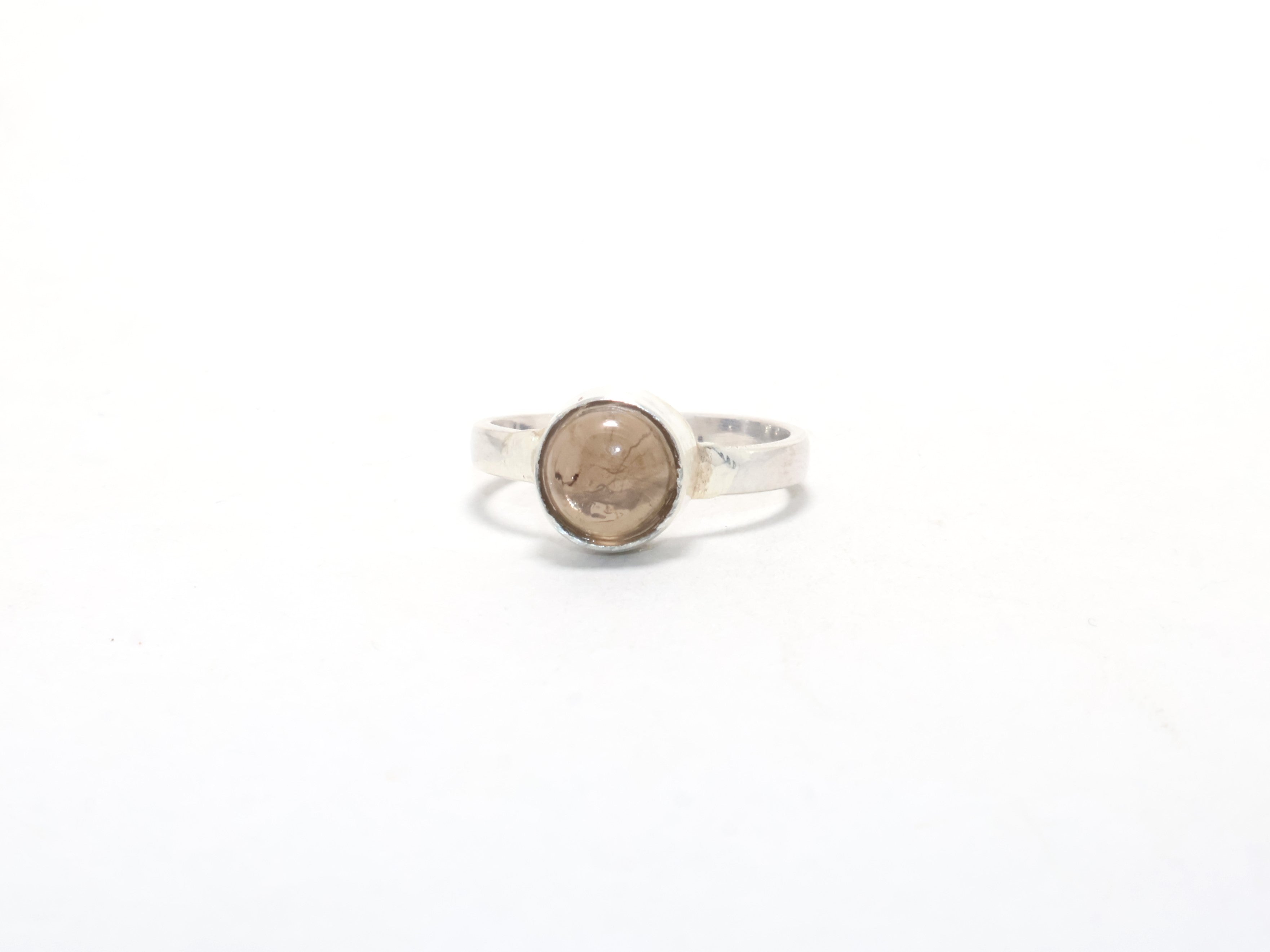 Echter Rauchquarz Ring Stapelring Minimalistischer Ring Designer Ring Edelsteinring Handgemachter Ring Boho Ring Versprechensring