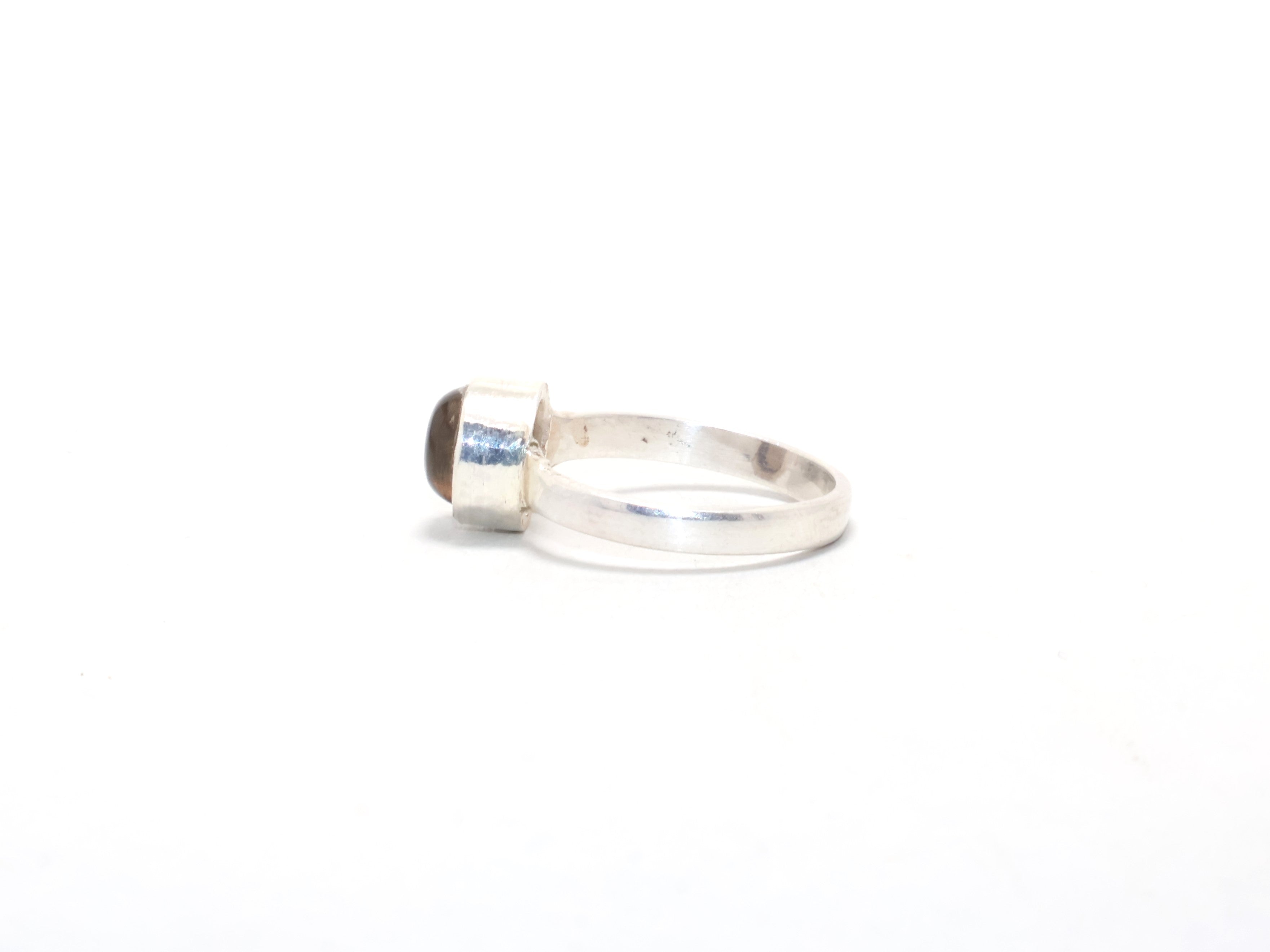 Echter Rauchquarz Ring Stapelring Minimalistischer Ring Designer Ring Edelsteinring Handgemachter Ring Boho Ring Versprechensring