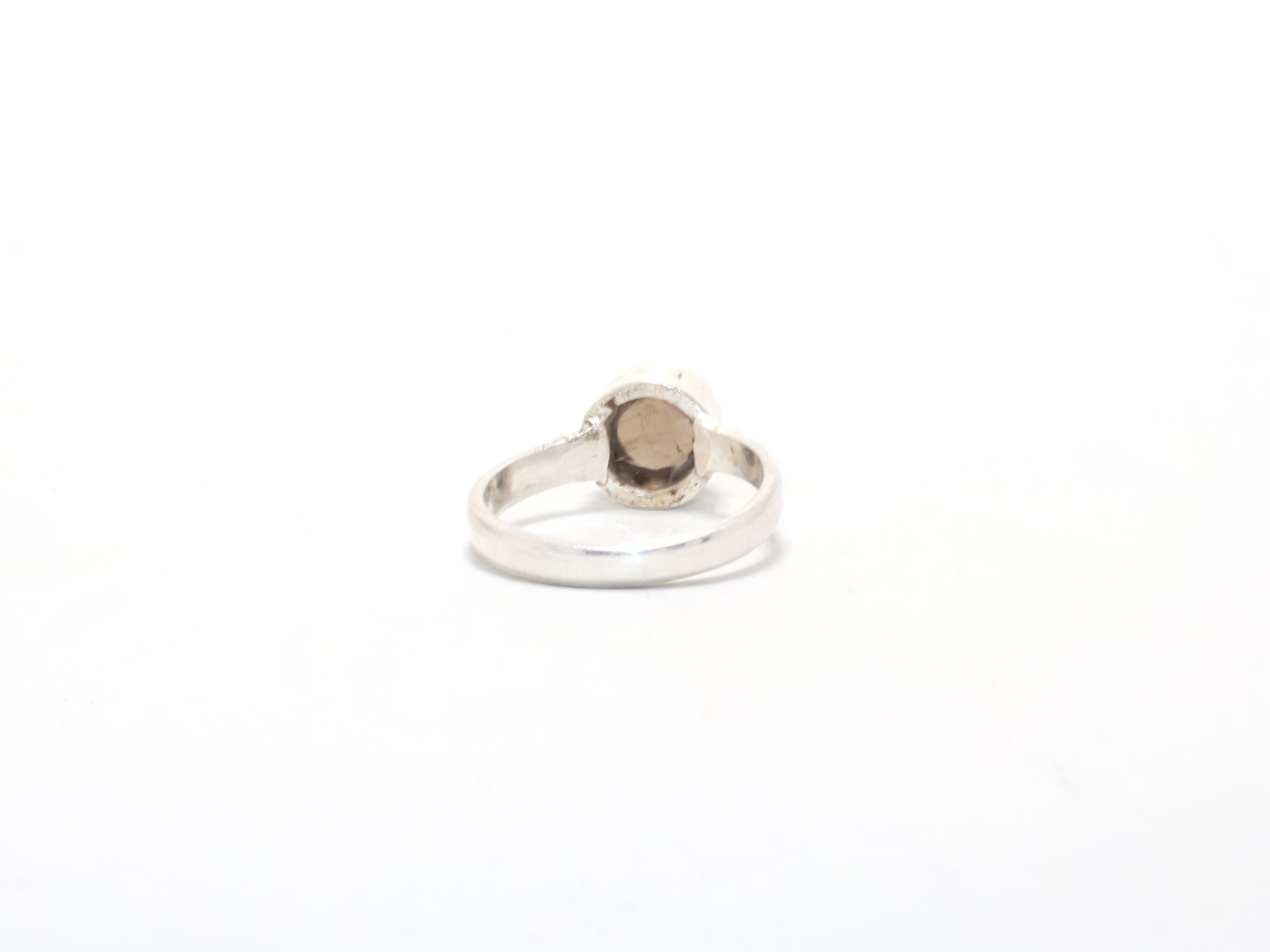 Echter Rauchquarz Ring Stapelring Minimalistischer Ring Designer Ring Edelsteinring Handgemachter Ring Boho Ring Versprechensring