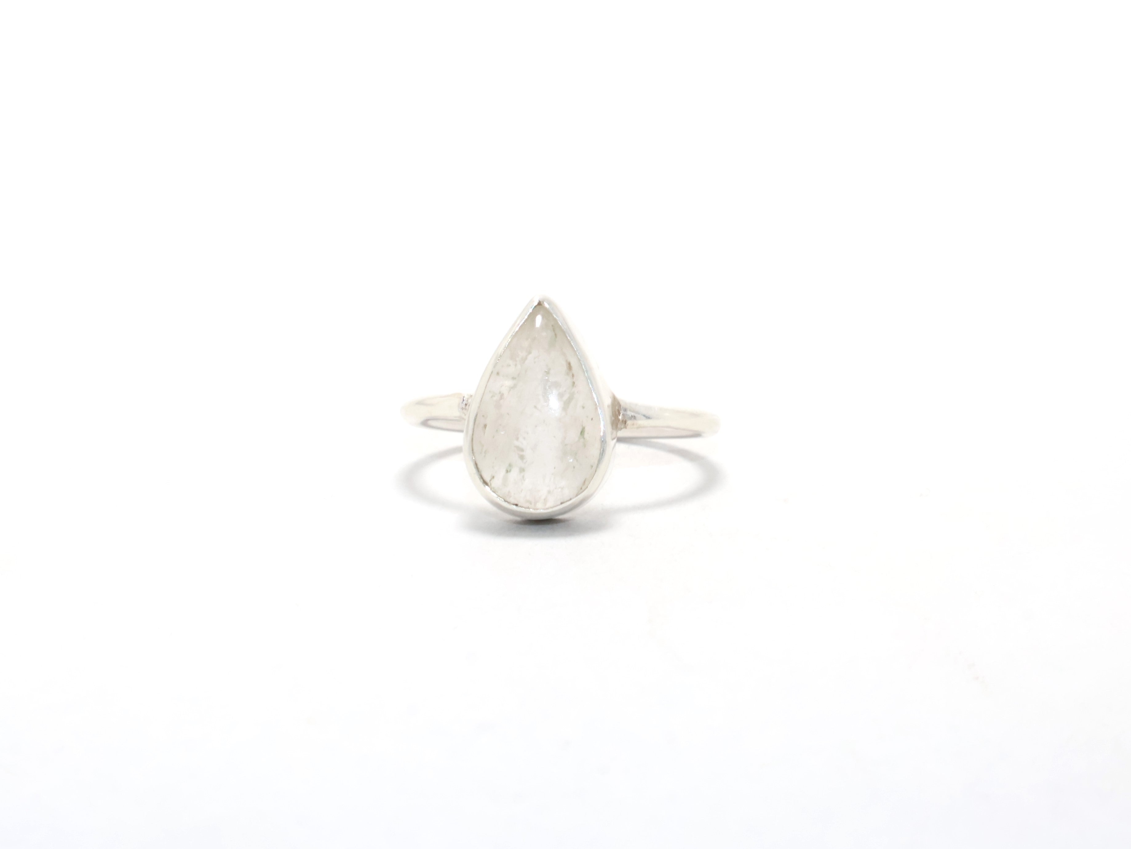 Teardrop Bergkristall Ring Edelsteinring Handgemachter Ring 925 Sterling Silber Geschenk für Sie